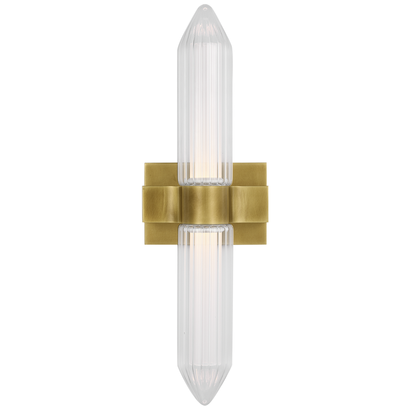 Langston Medium Bath Sconce in Plated Brass