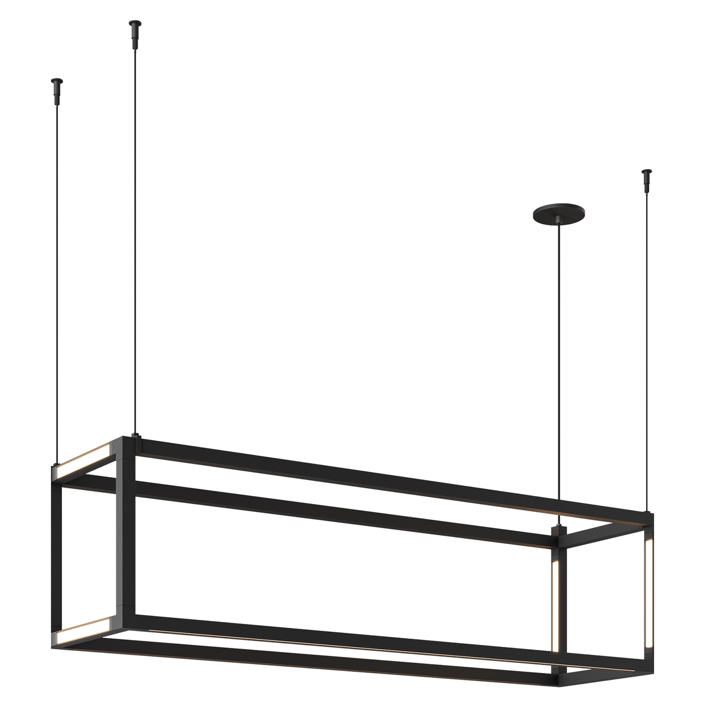 Brox 48 Linear Suspension Rectangle nightshade black 3000K 90 CRI 24v surface canopy