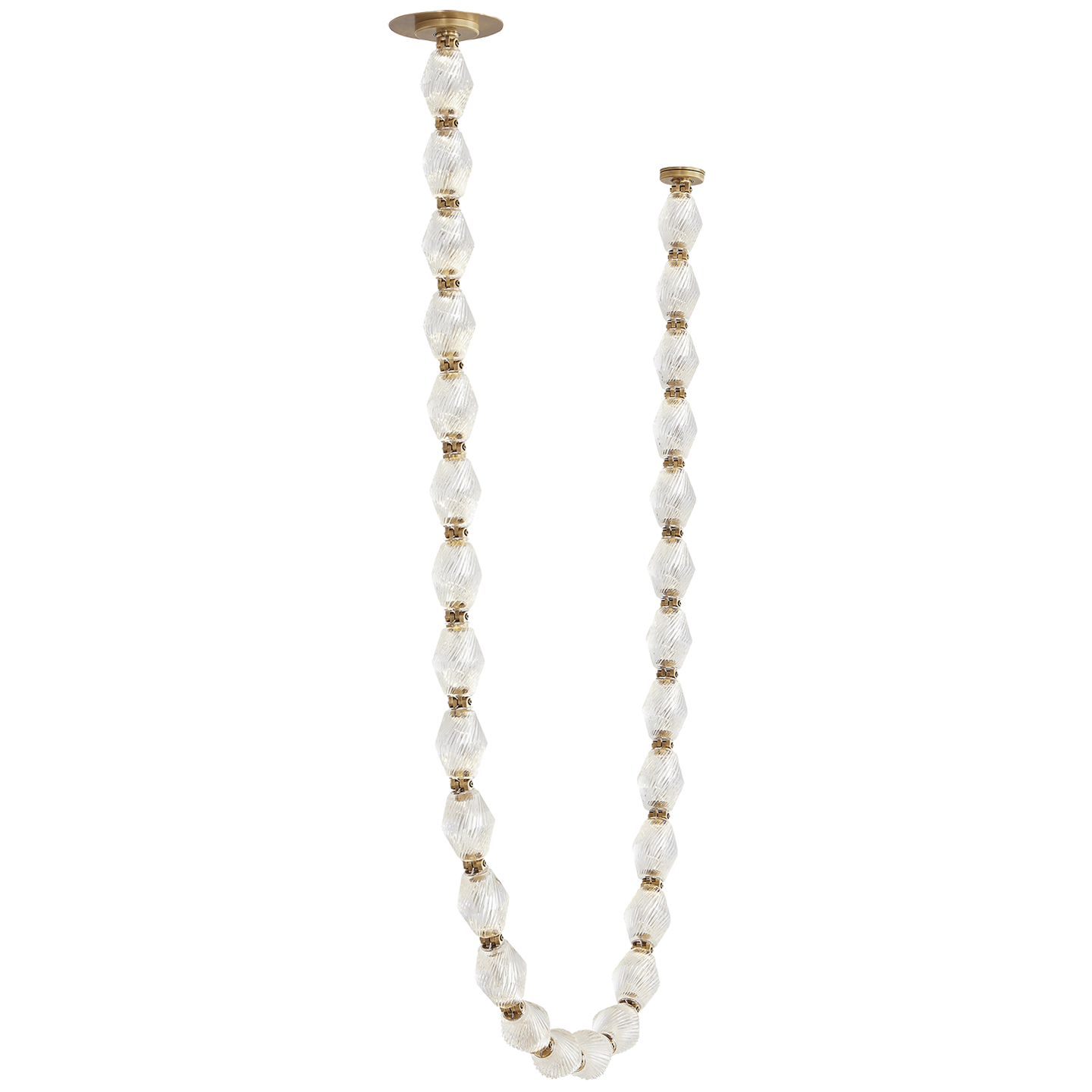 Collier 84 Chandelier in Natural Brass