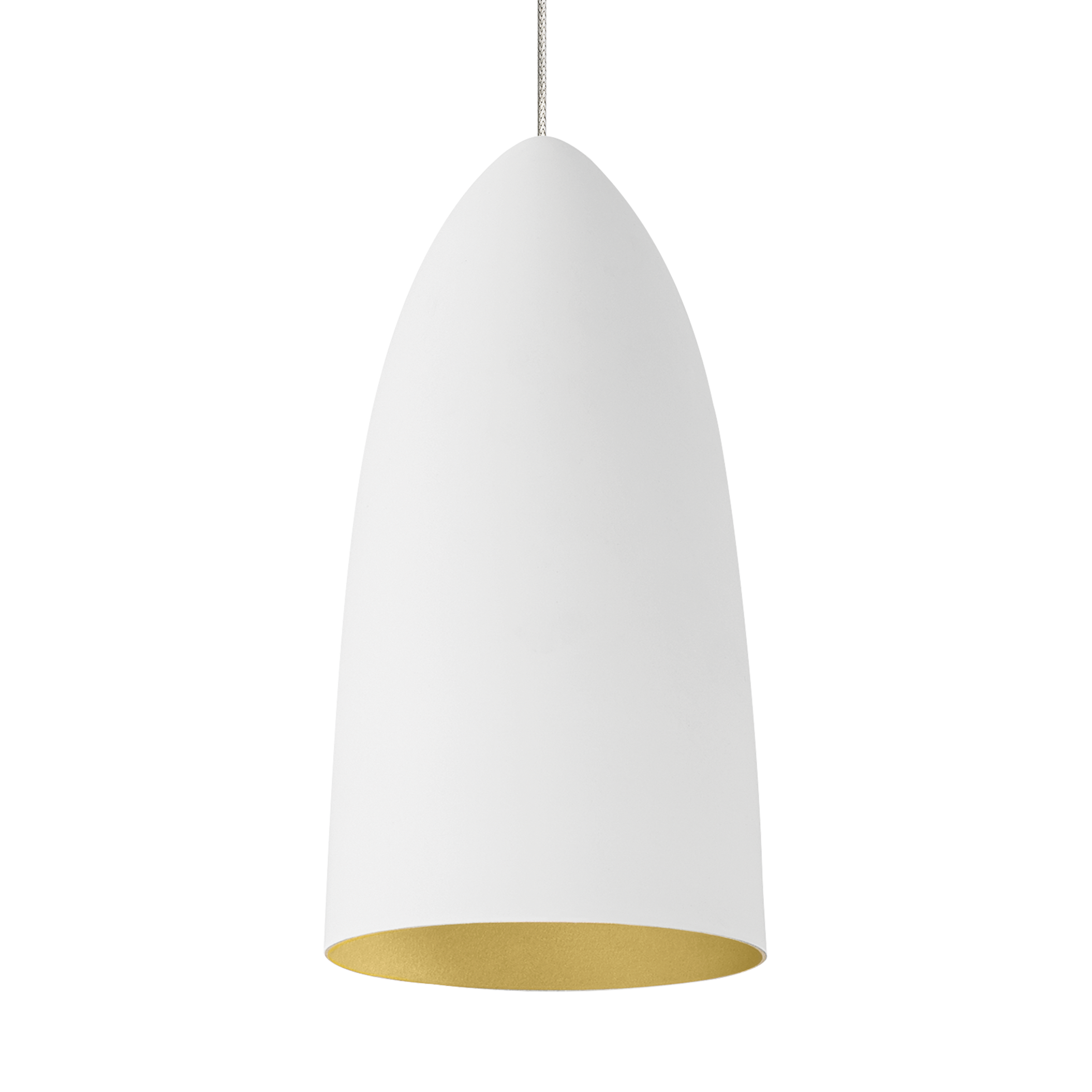 Mini Signal Pendant FreeJack Rubberized White/Gold satin nickel no lamp