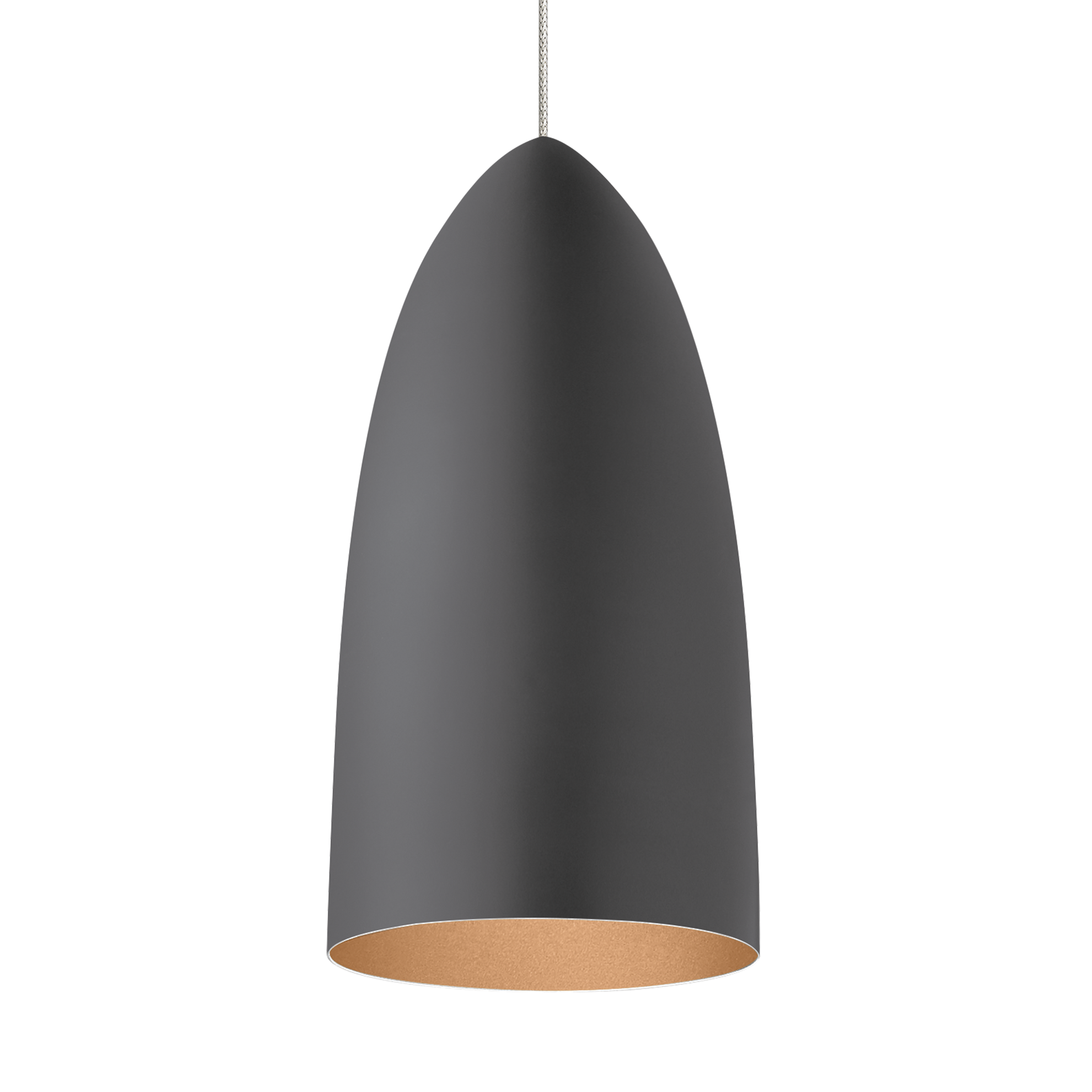 Mini Signal Pendant FreeJack Rubberized Gray/Copper satin nickel no lamp