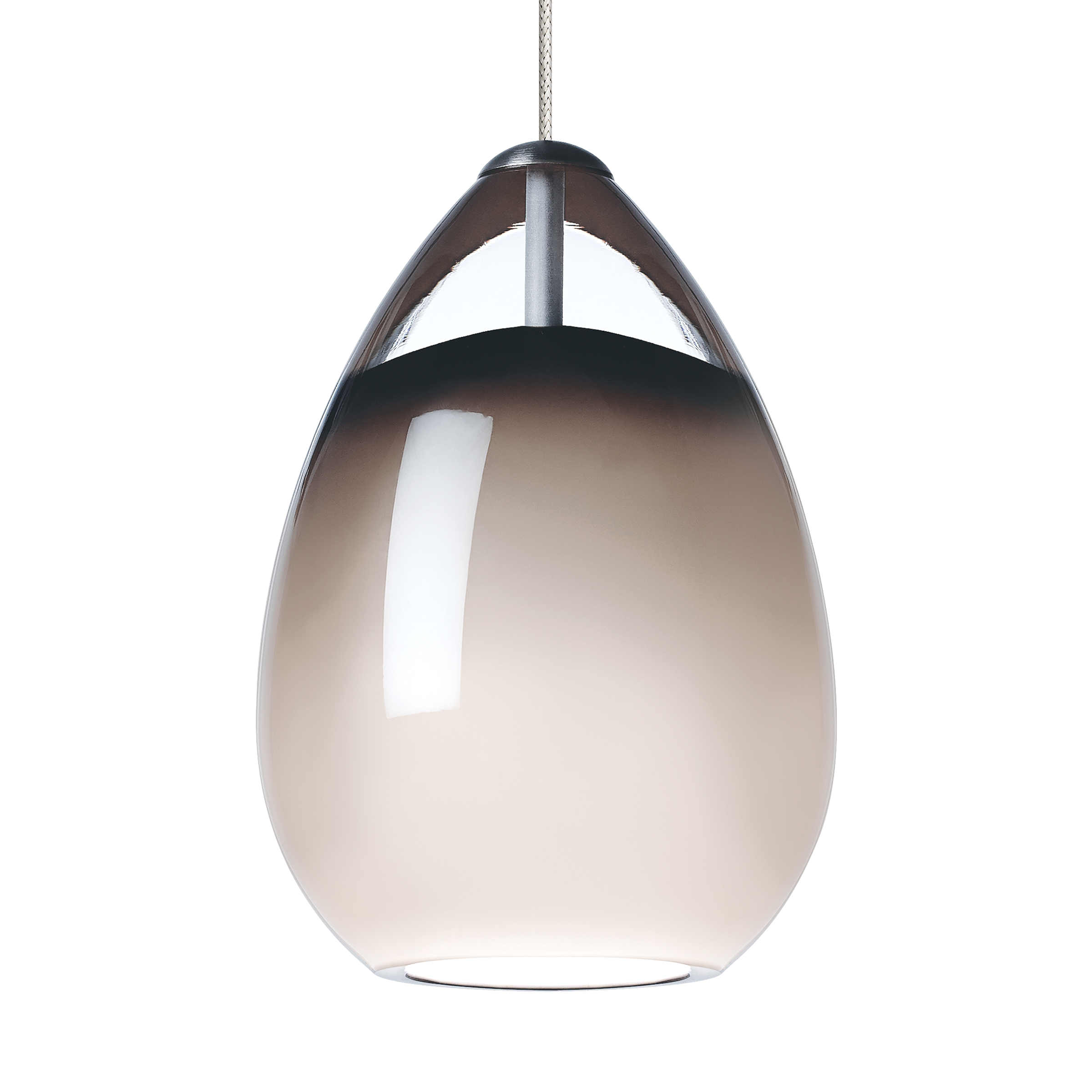 Alina Pendant in Antique Bronze with Smoke Glass Monopoint Bulb(s) Included