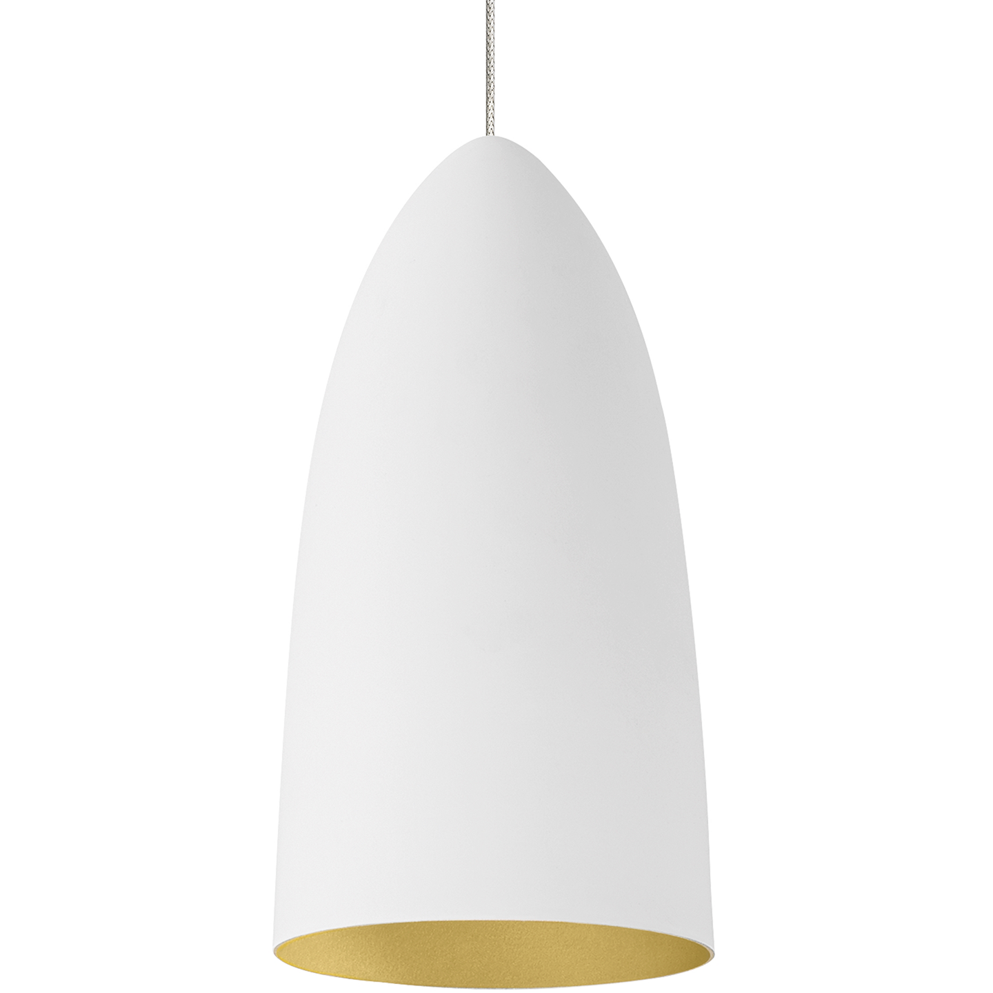 Mini Signal Pendant MonoPoint Rubberized White/Gold satin nickel 3000K 90 CRI 12 volt led 95 cri 3000k