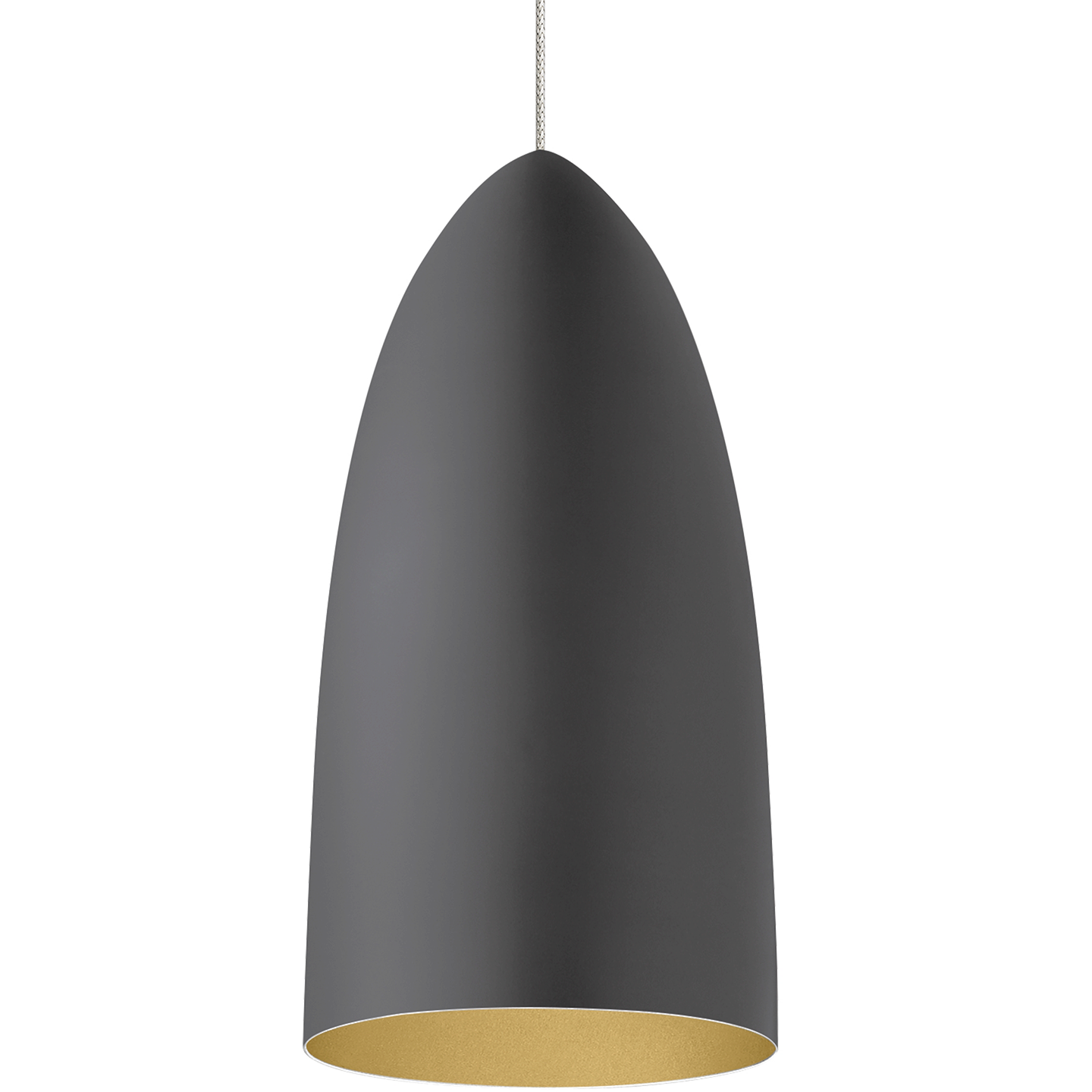 Mini Signal Pendant MonoPoint Rubberized Gray/Gold satin nickel 3000K 90 CRI 12 volt led 95 cri 3000k
