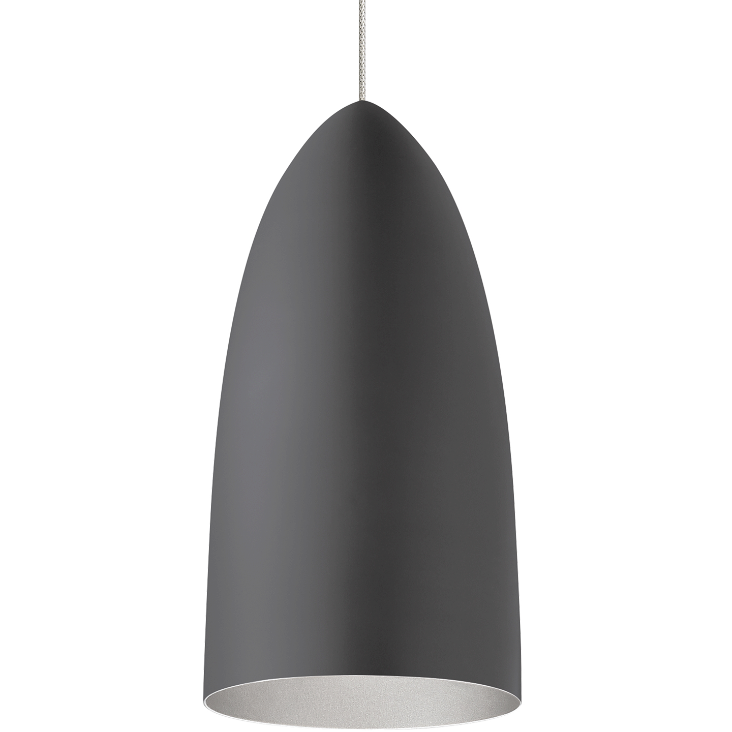 Mini Signal Pendant MonoPoint Rubberized Gray/Platinum satin nickel 3000K 90 CRI 12 volt led 95 cri 3000k