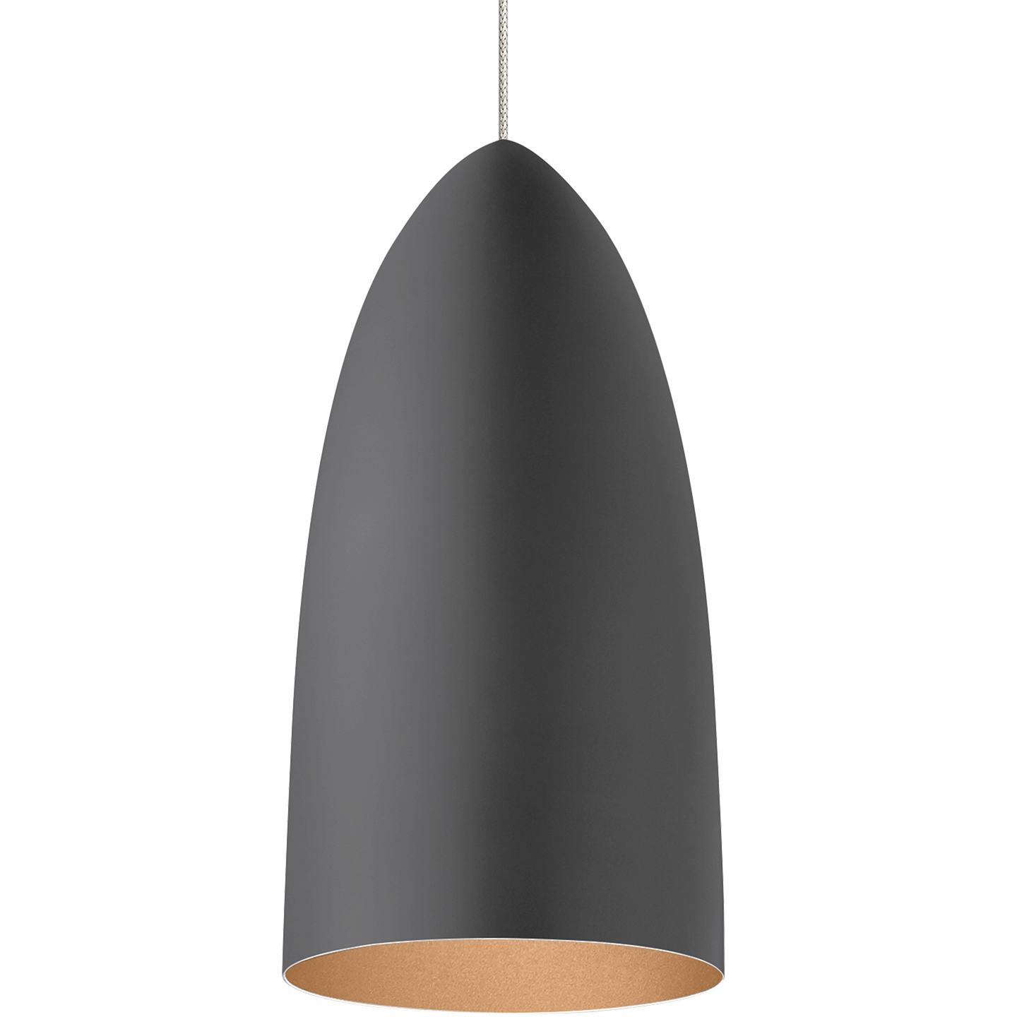 Mini Signal Pendant MonoPoint Rubberized Gray/Copper satin nickel 3000K 90 CRI 12 volt led 95 cri 3000k