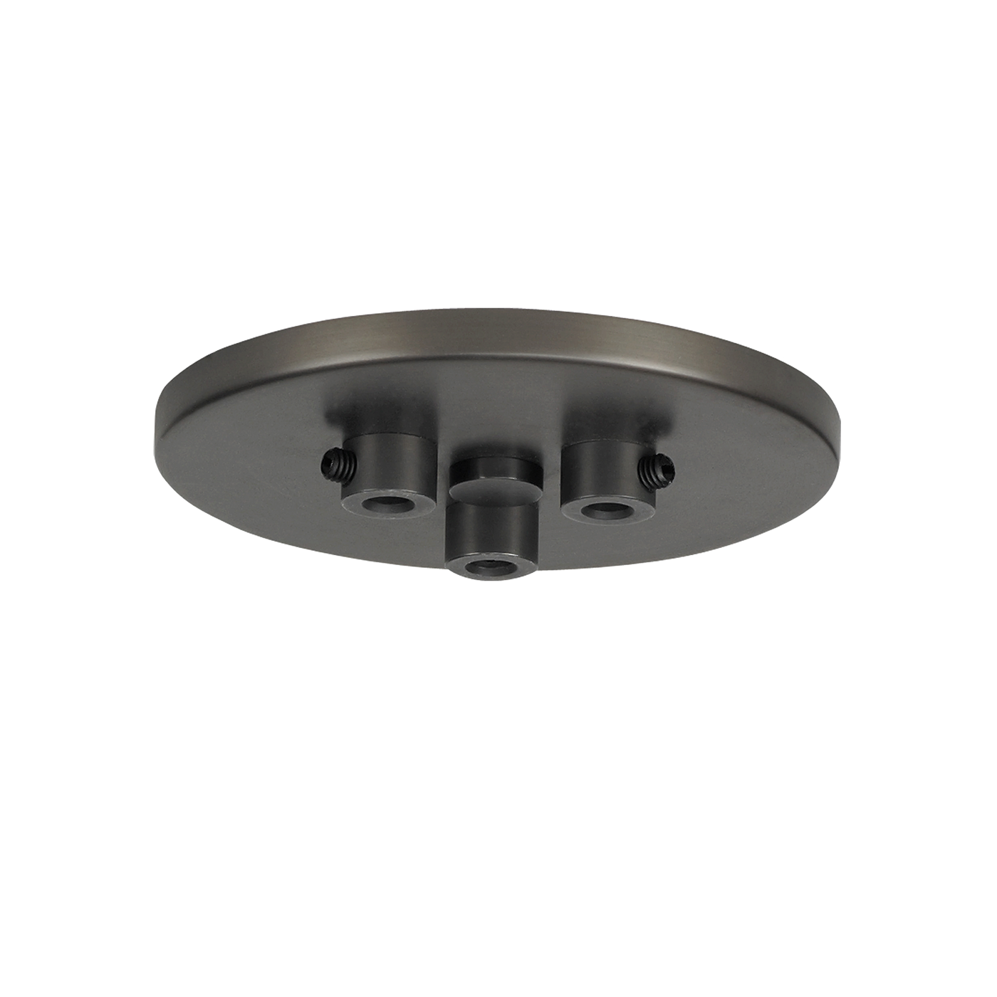 Line-Voltage Mini Canopy 3 Port Round satin nickel