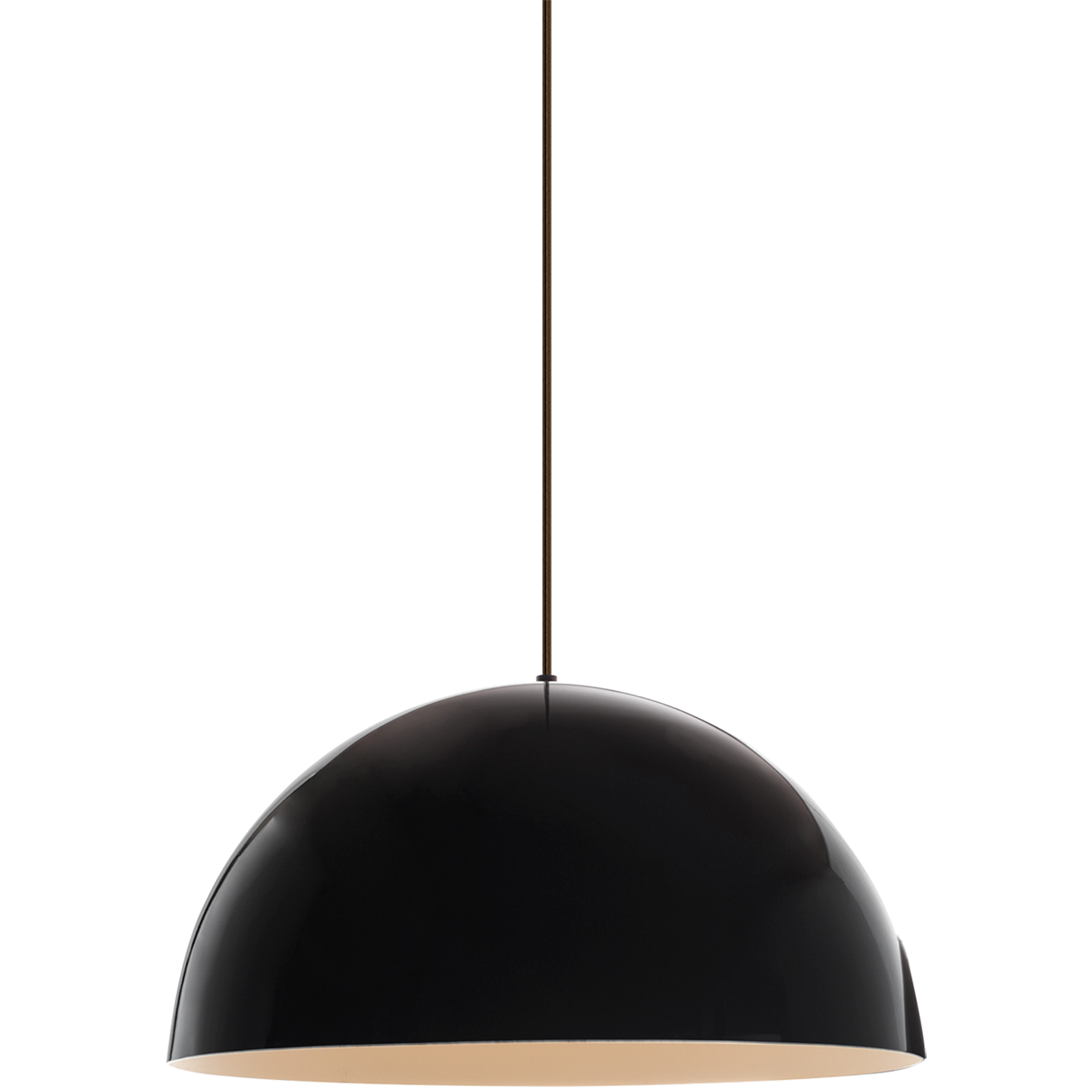 Powell Street Pendant Gloss Black/White black no lamp