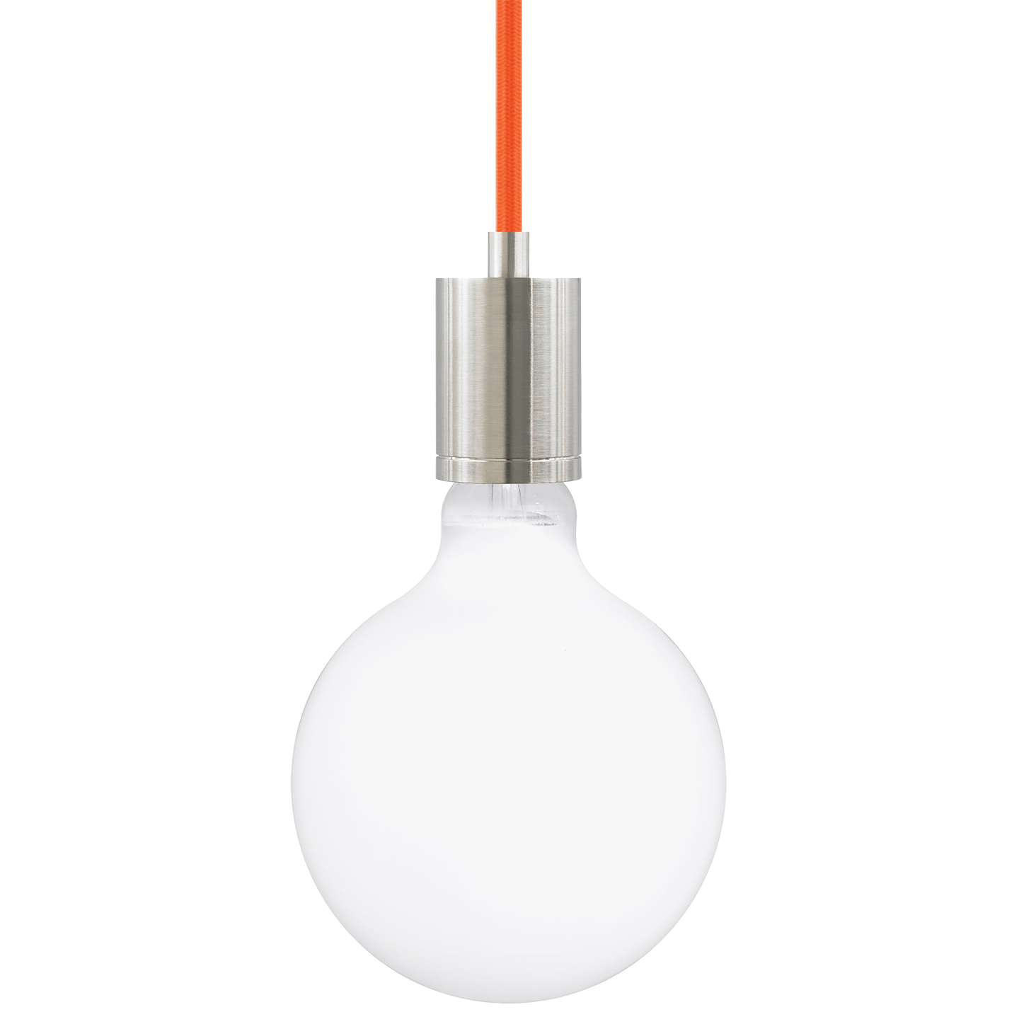 SoCo Pendant Modern Socket Blue Cord satin nickel