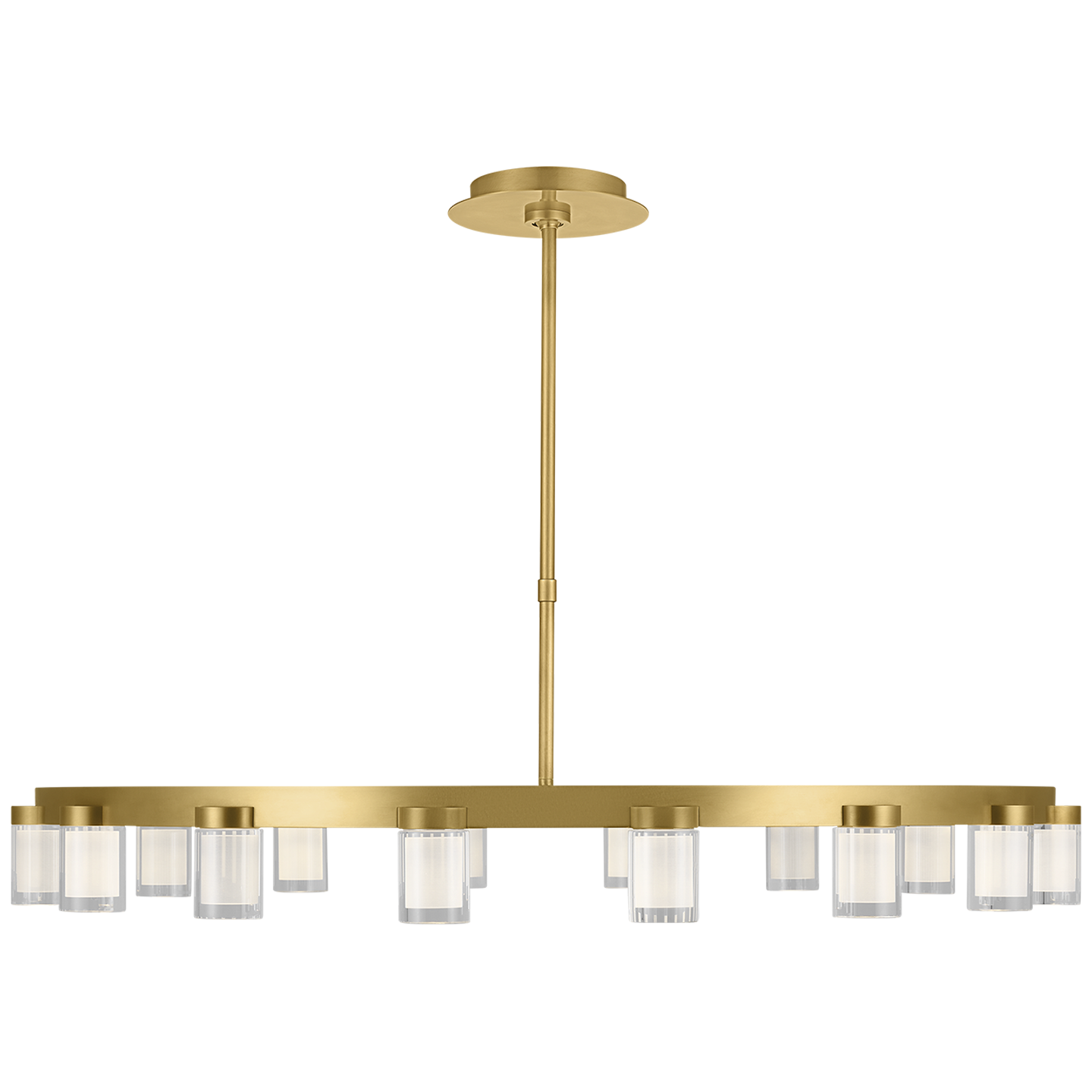 Esfera Large Chandelier in Natural Brass