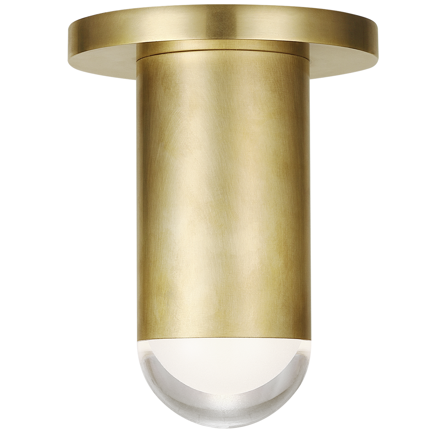 Ebell Small Flush Mount in Natural Brass