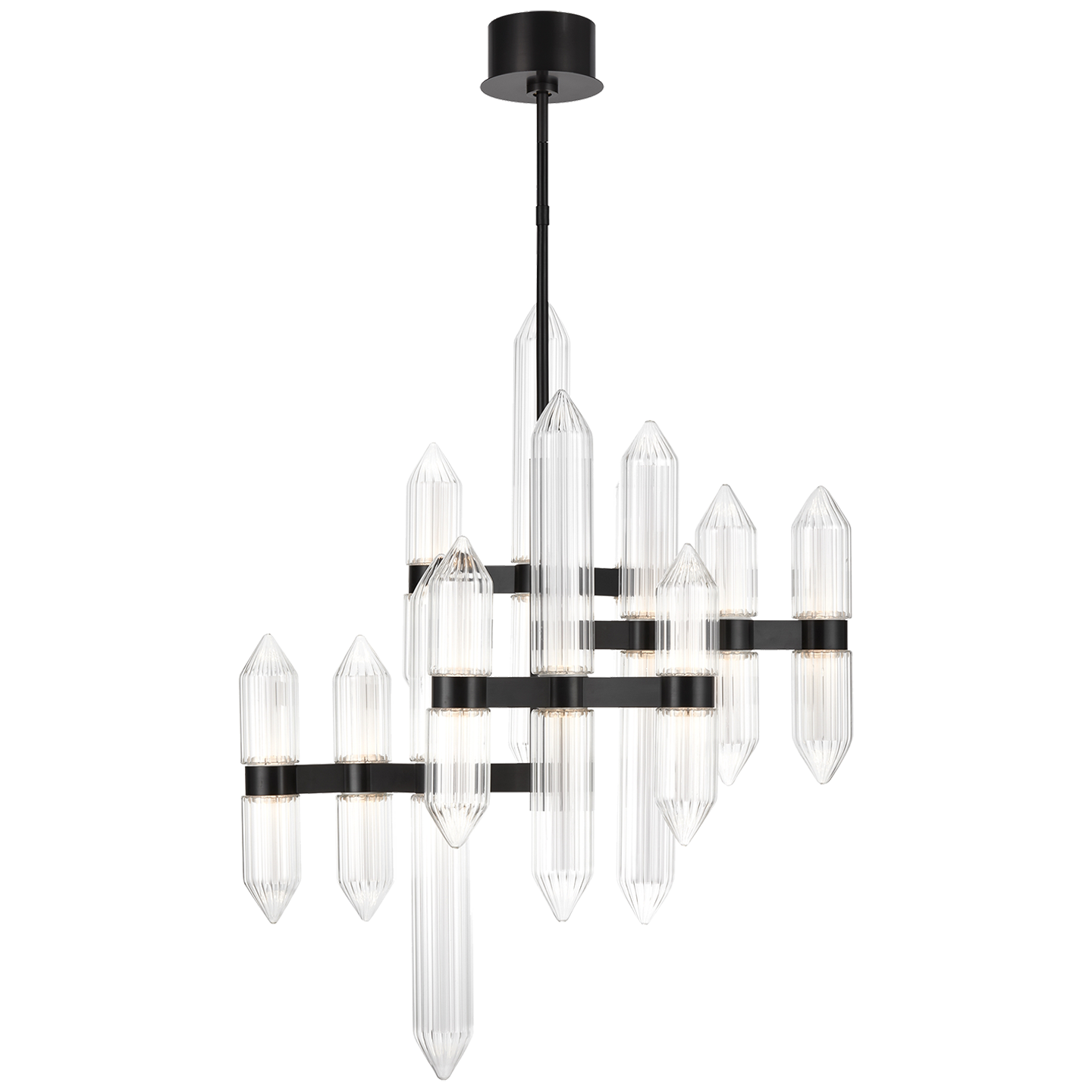 Langston Medium Chandelier in Plated Dark Bronze