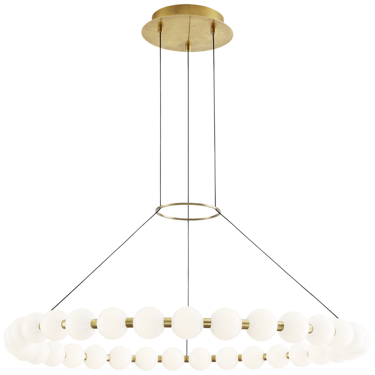 Orbet 36 Chandelier in Natural Brass