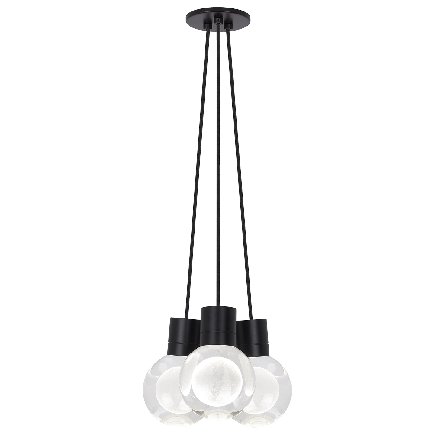 Mina 3-Light Pendant in Black