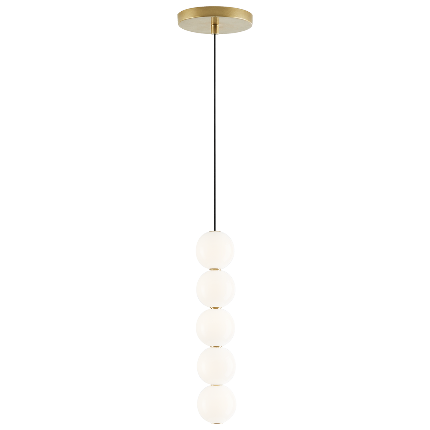 Orbet 5-Light Pendant in Natural Brass