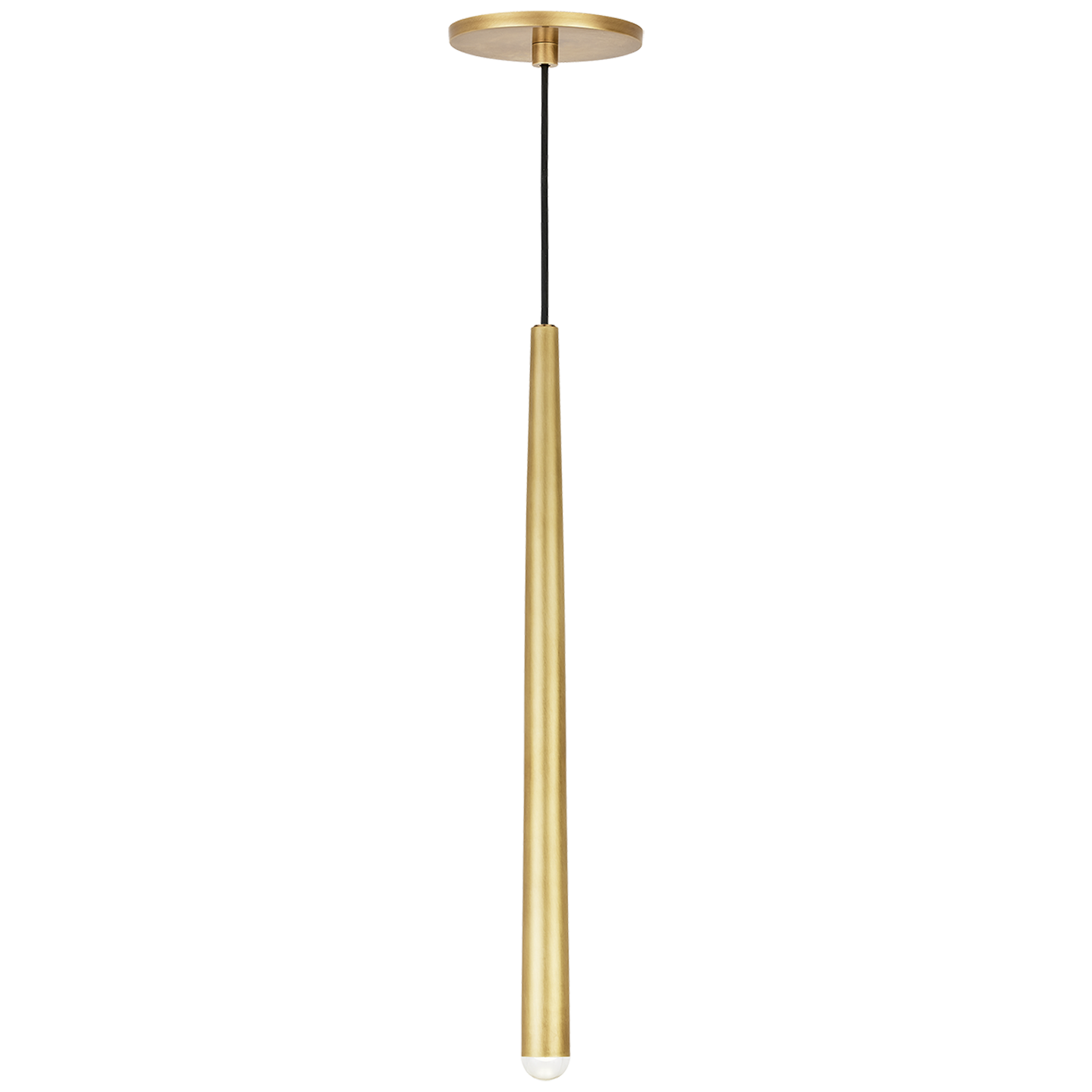 Pylon 1 Light Pendant in Natural Brass