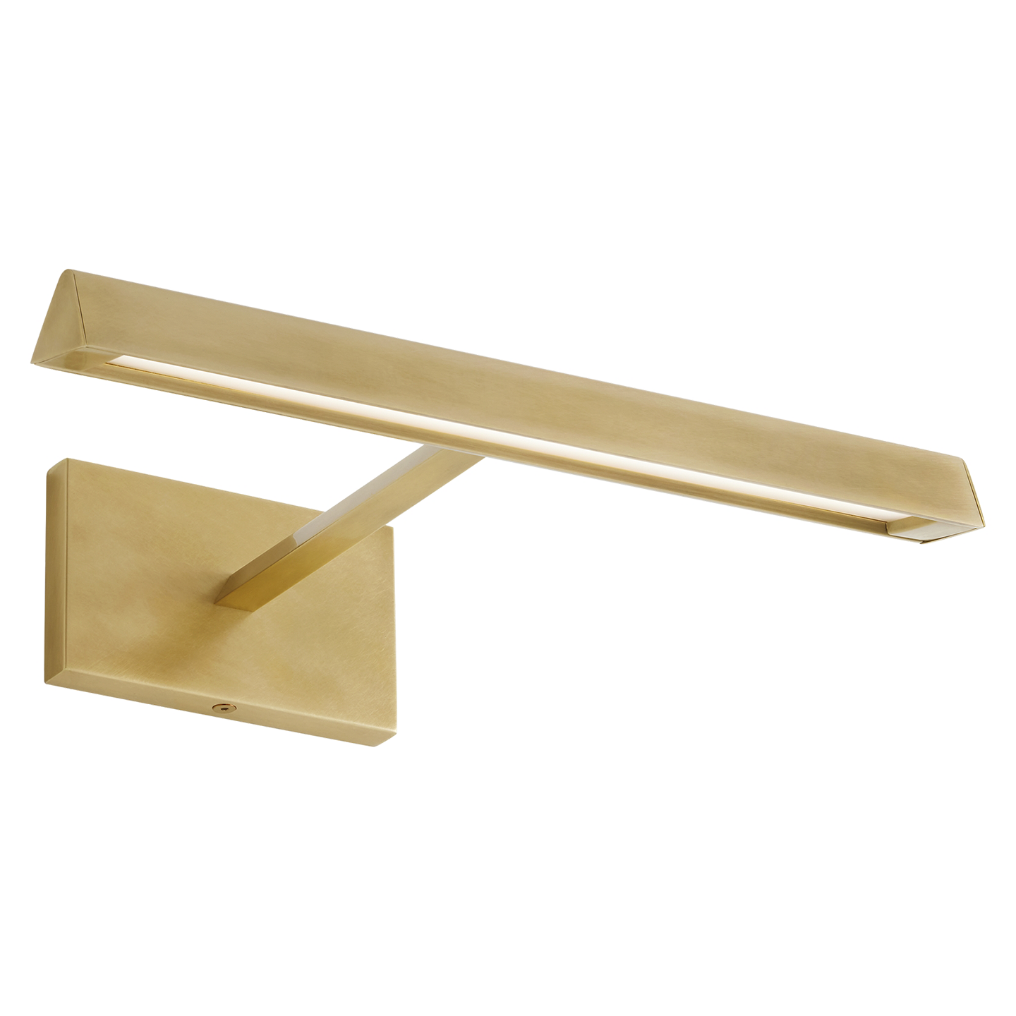 Dessau 12 Picture Light in Natural Brass