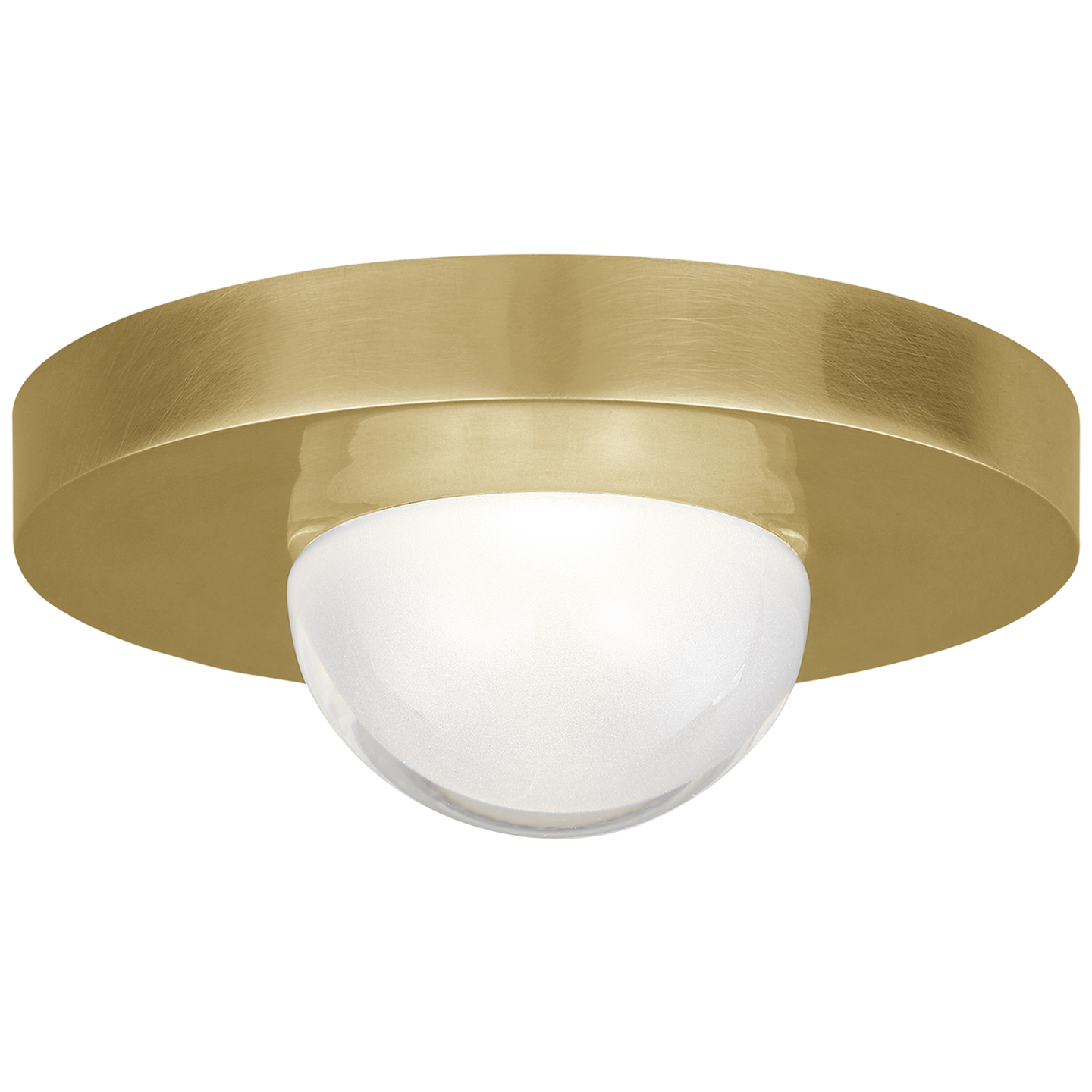 Ebell Mini Flush Mount in Natural Brass