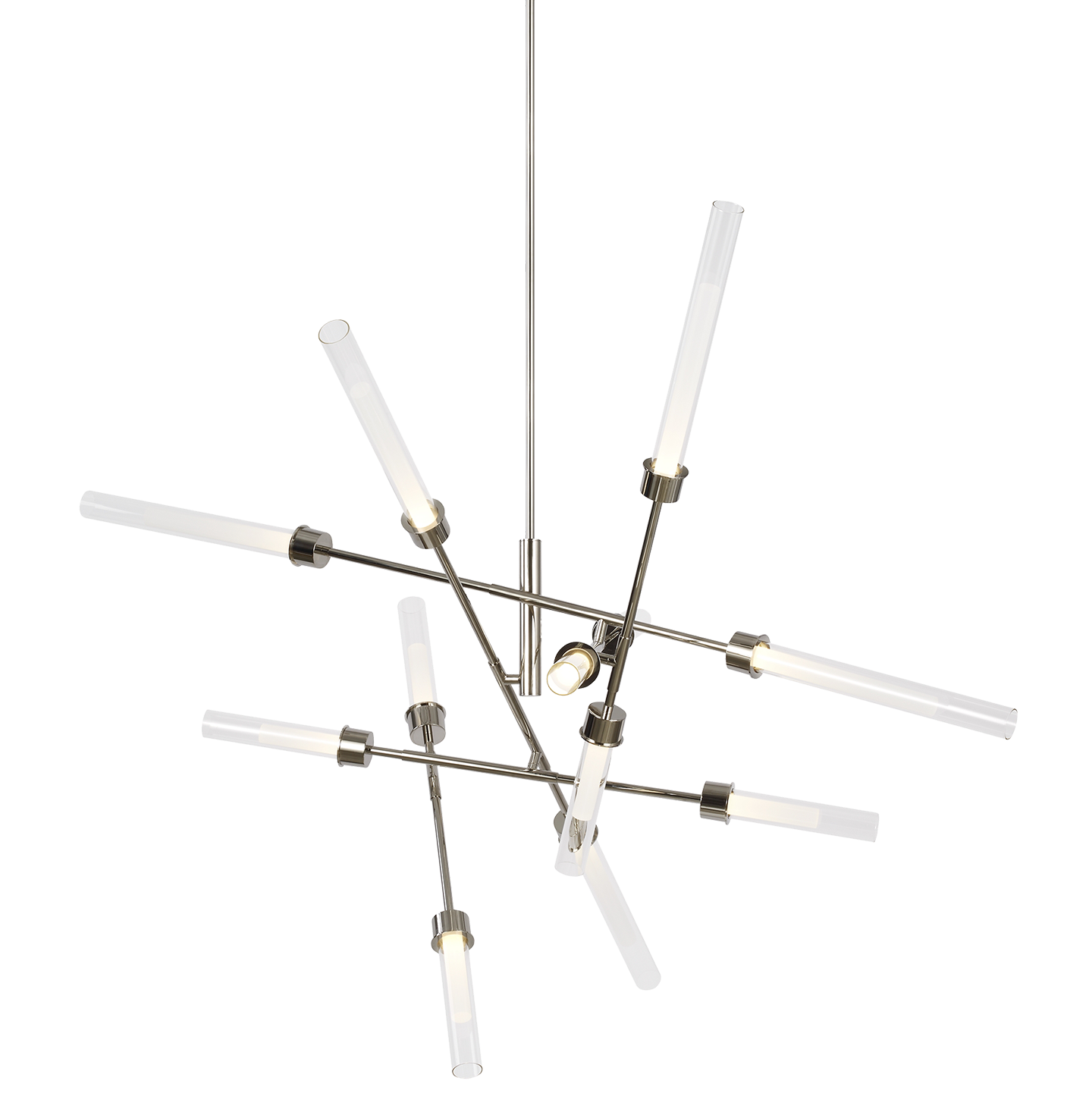 Linger 12-Light Abstract Chandelier 12-Light Abstract Chandelier polished nickel 3000K 90 CRI