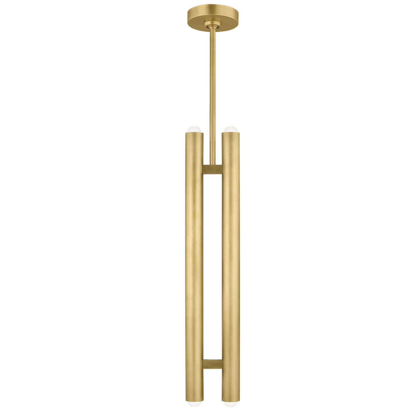 Ebell 2 Light Pendant in Natural Brass