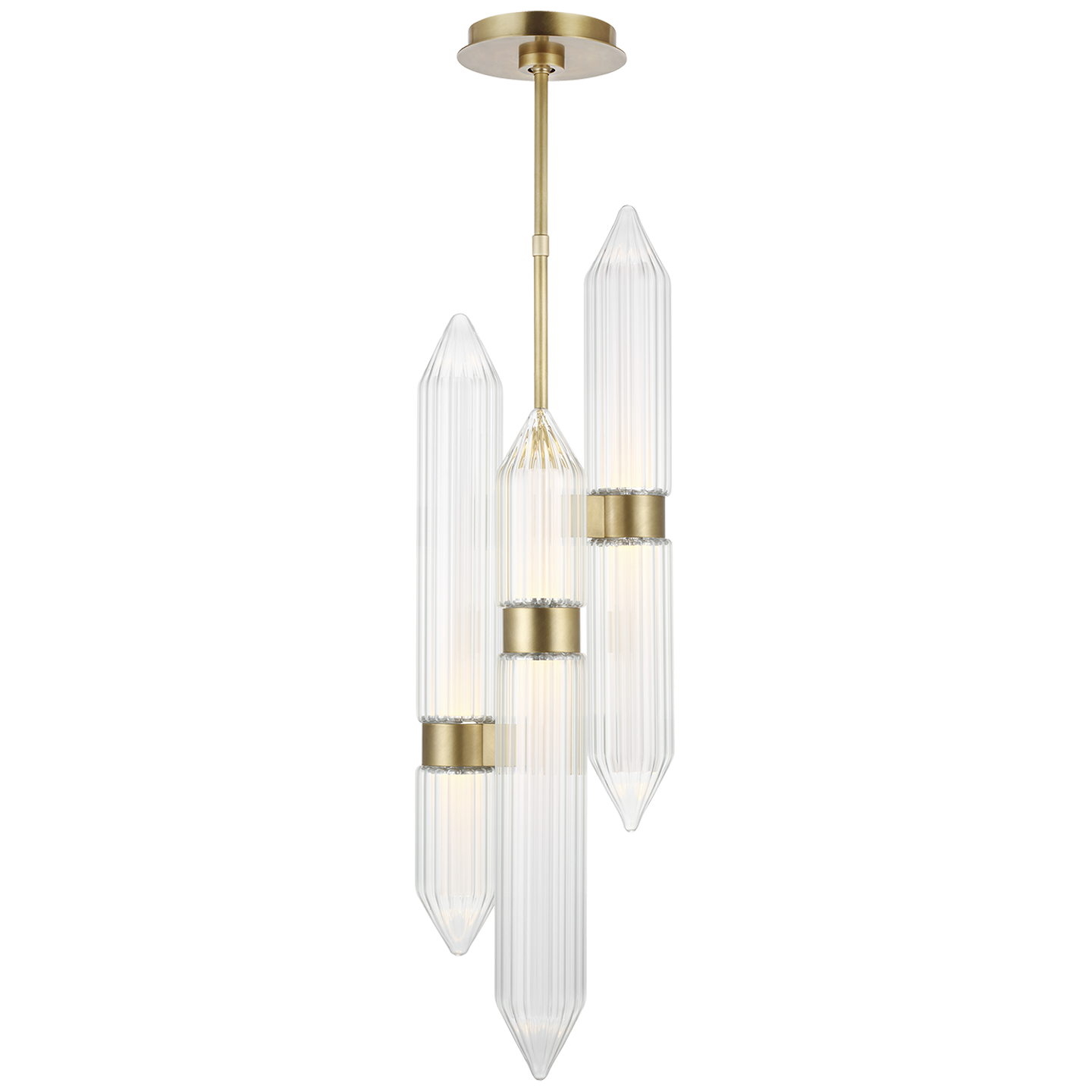 Langston Large Pendant in Plated Brass
