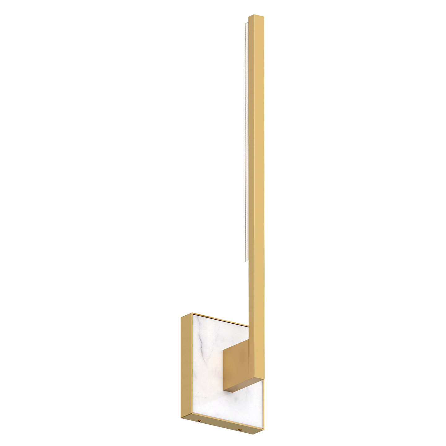 Klee 20" Wall Sconce in Natural Brass and White Marble