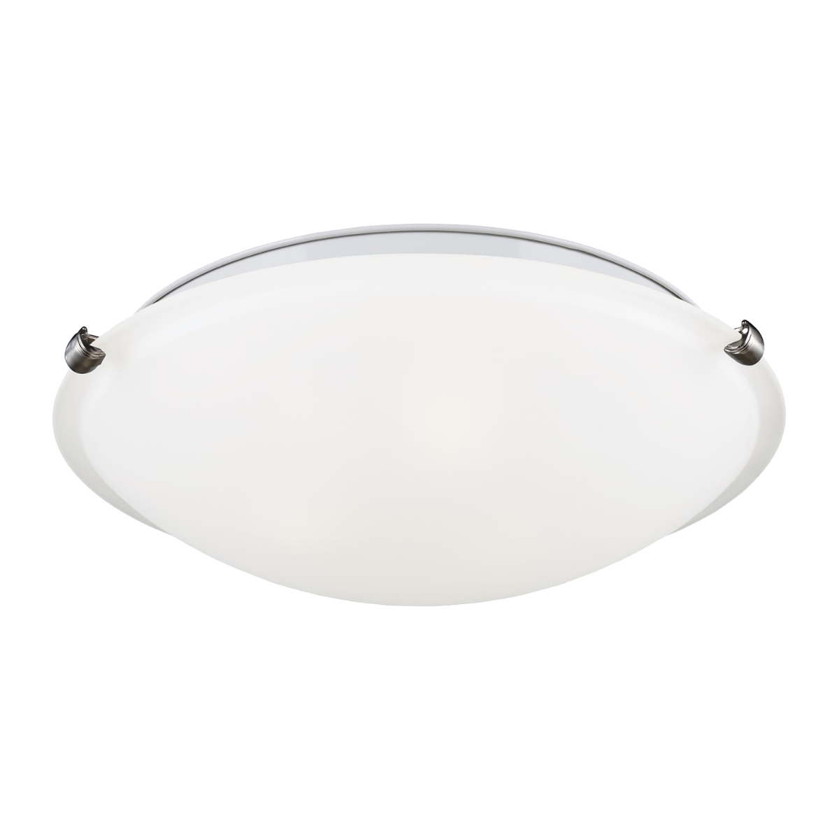 Three Light Flush Mount Brushed Nickel Bulbs Inc
