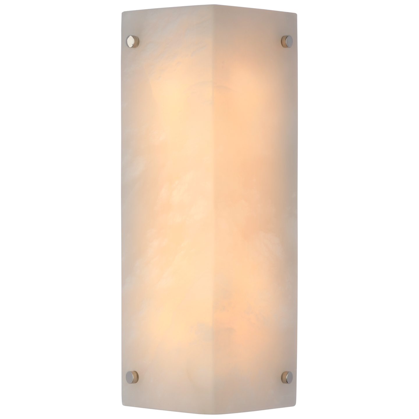 Clayton Wall Sconce in Alabaster and Polished Nickel