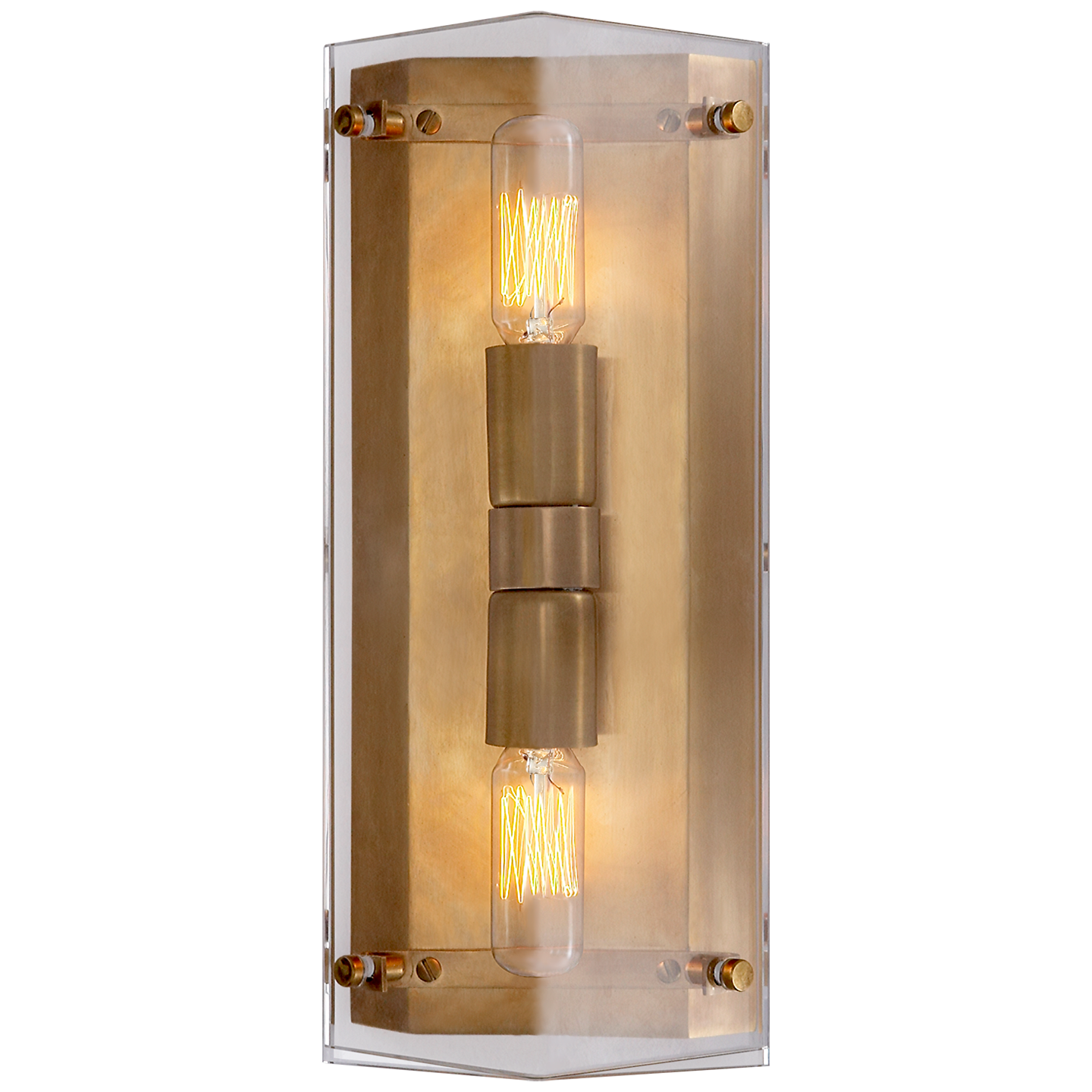 Clayton Wall Sconce in Crystal and Hand-Rubbed Antique Brass
