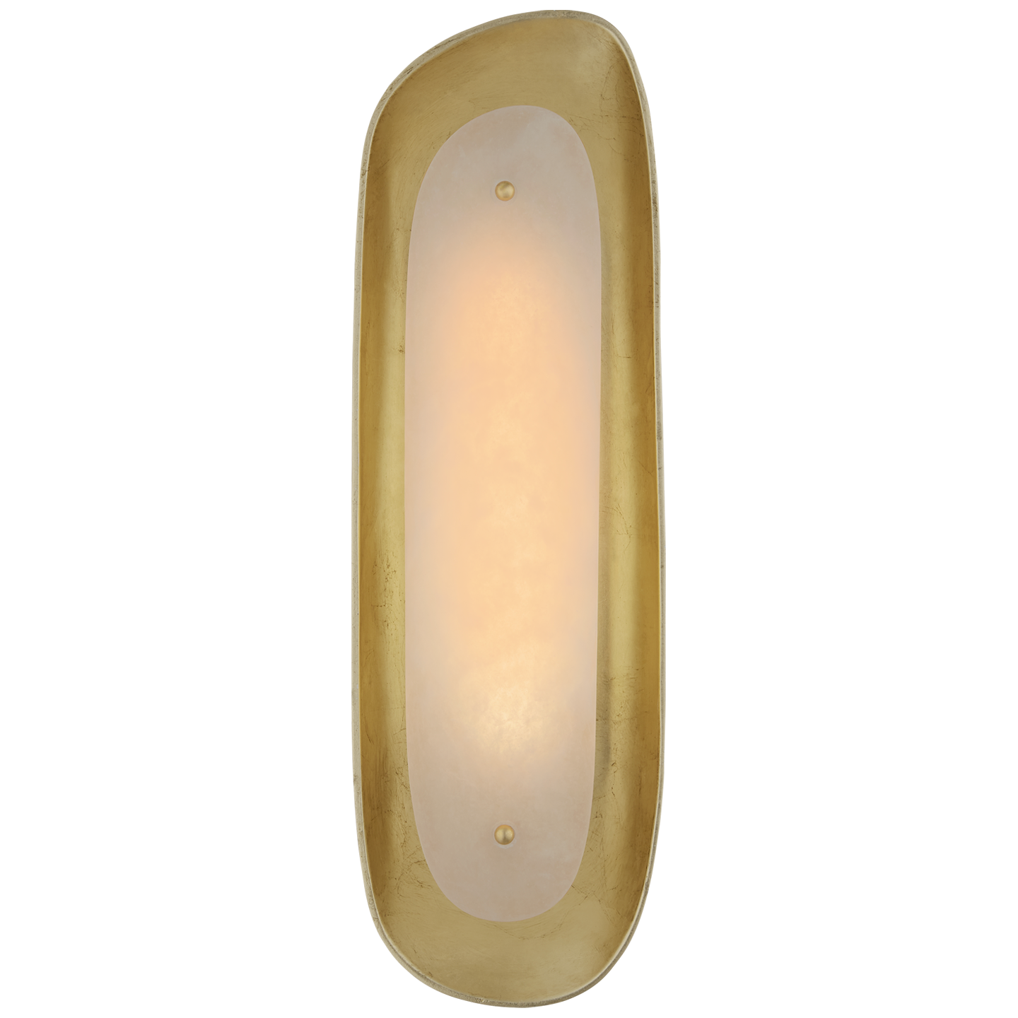 Samos Tall Sculpted Sconce in Gild with Alabaster