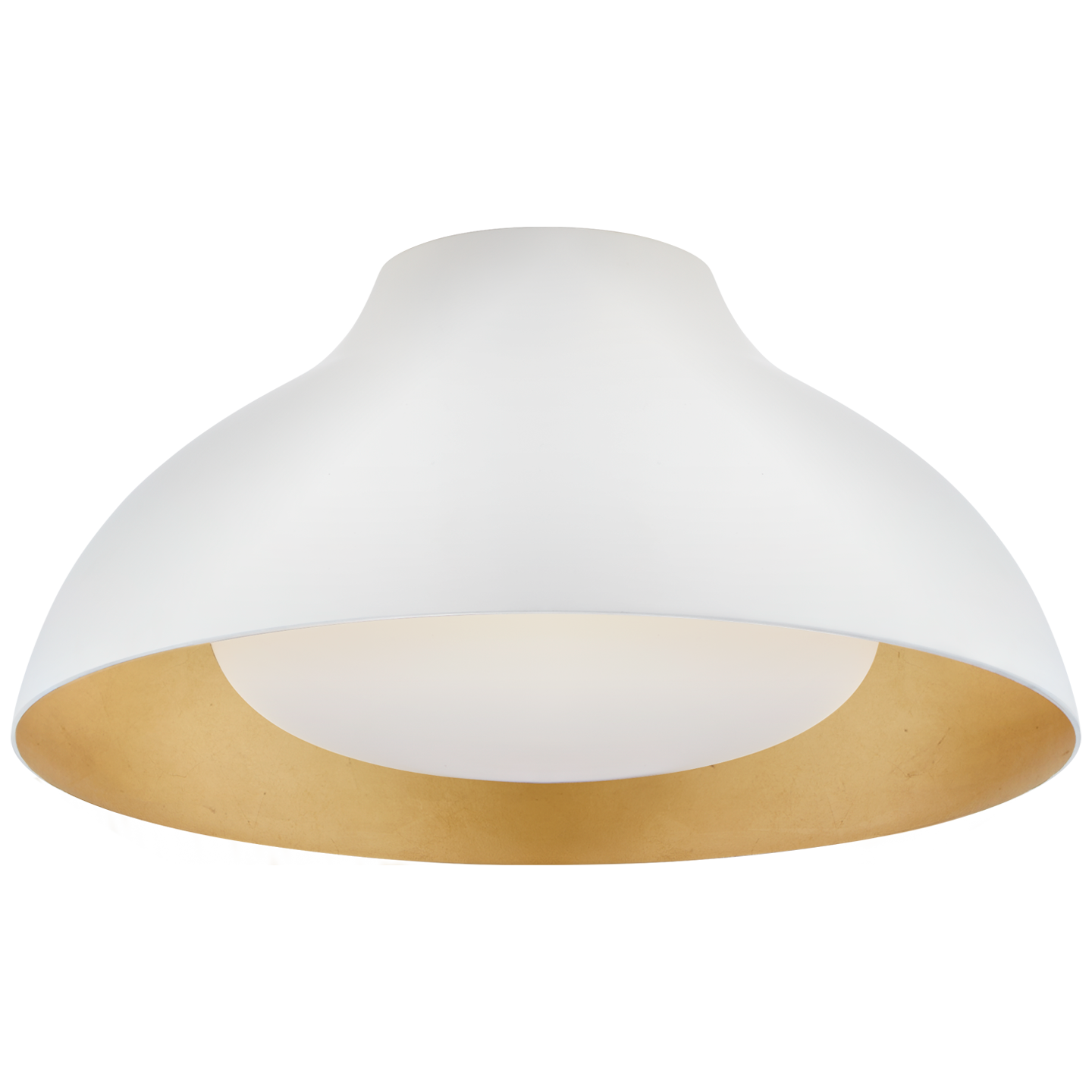 Agnes 15" Flush Mount in Plaster White with Soft White Glass