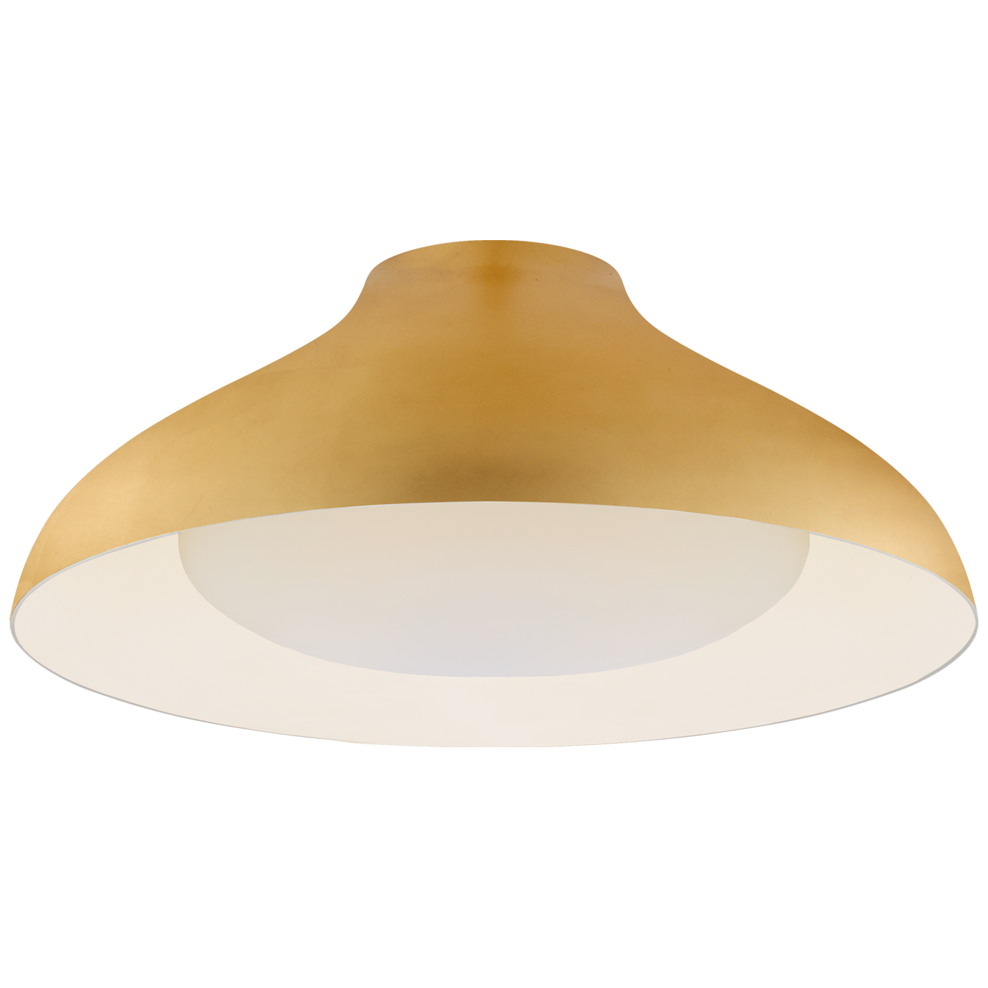 Agnes 18" Flush Mount in Gild with Soft White Glass