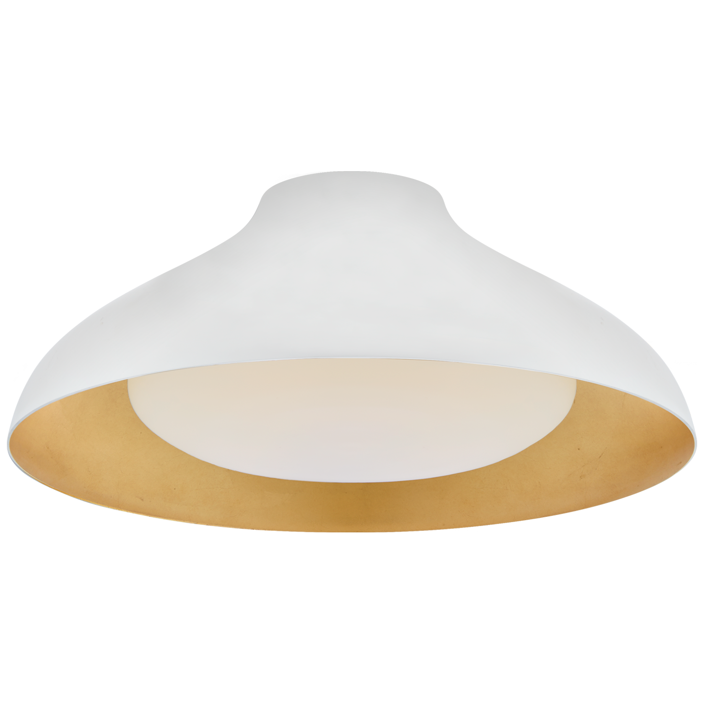Agnes 18" Flush Mount in Plaster White with Soft White Glass