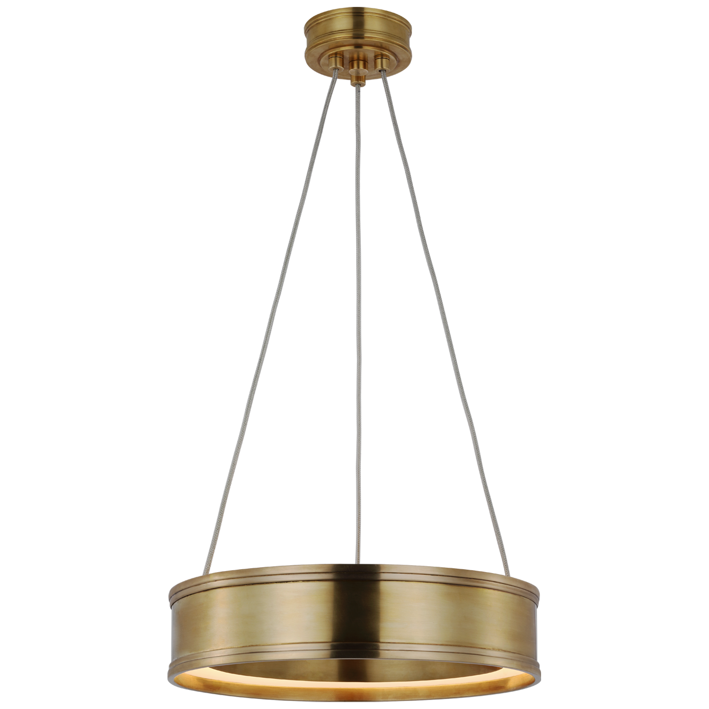Connery 14" Ring Pendant in Antique-Burnished Brass