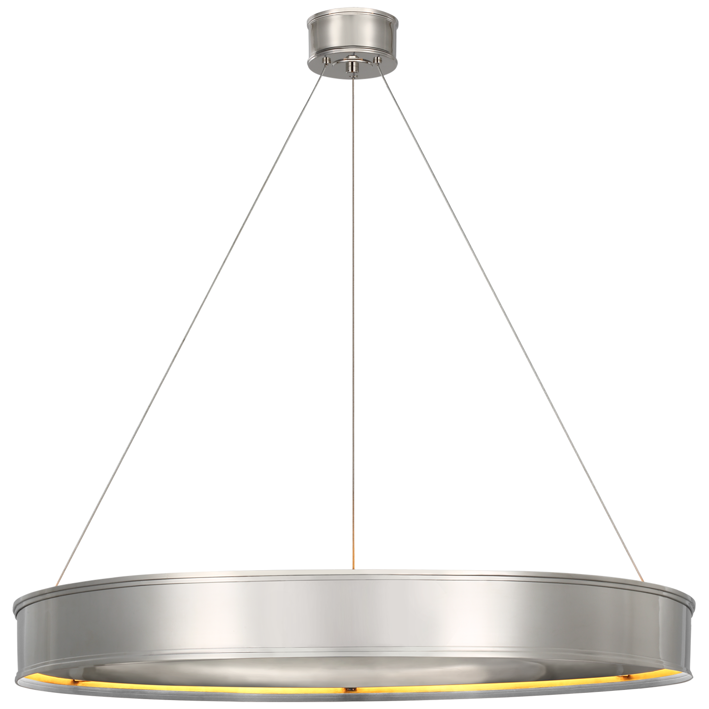 Connery 40" Ring Chandelier in Polished Nickel