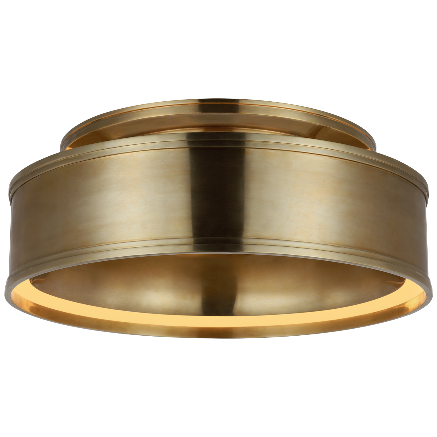 Connery 18" Flush Mount in Antique-Burnished Brass