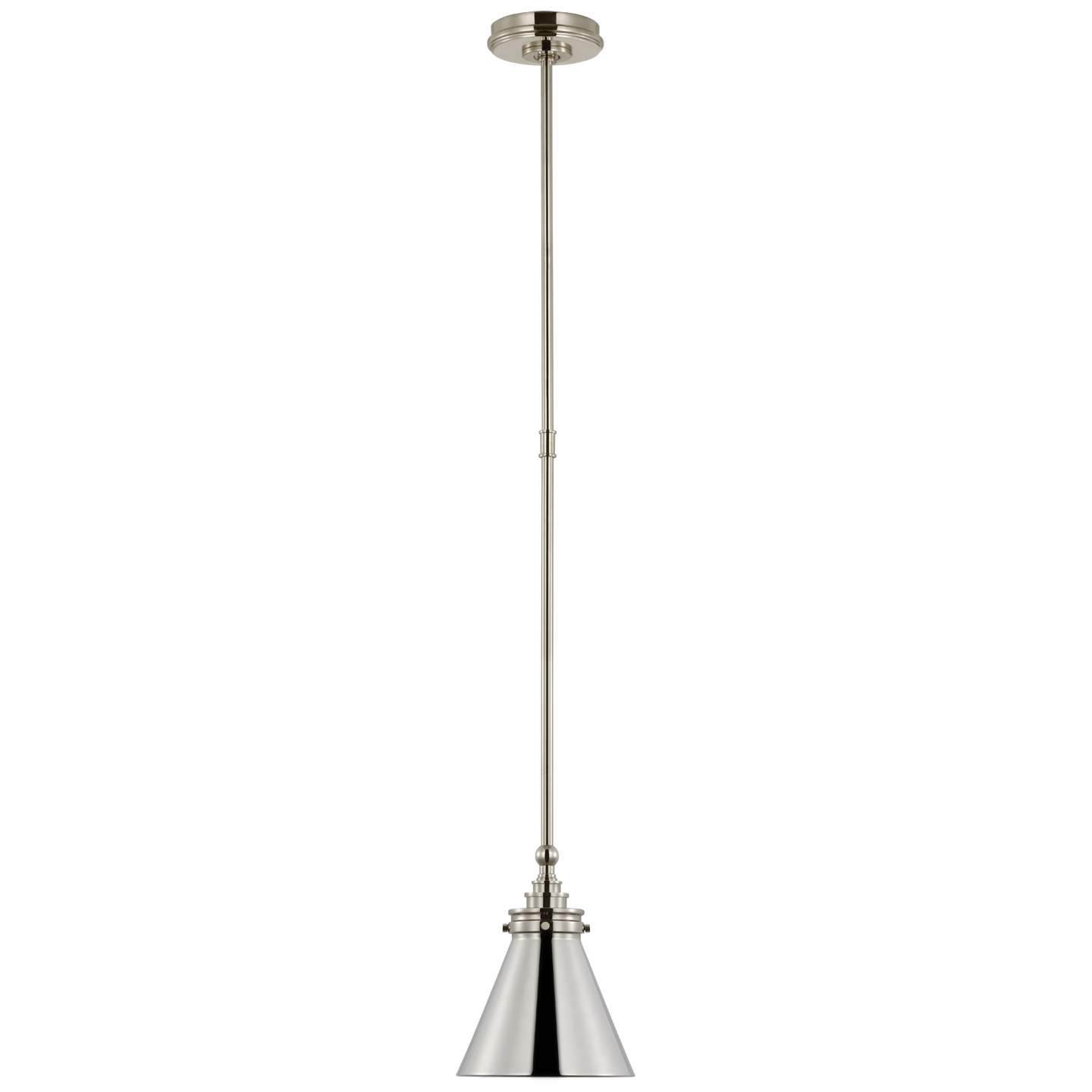 Parkington 9" Pendant in Polished Nickel