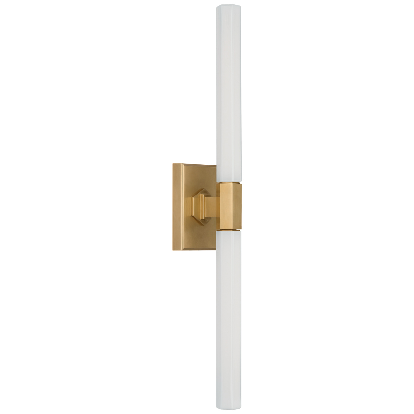 Hawthorne 20" Double Bath Light in Antique-Burnished Brass with White Glass