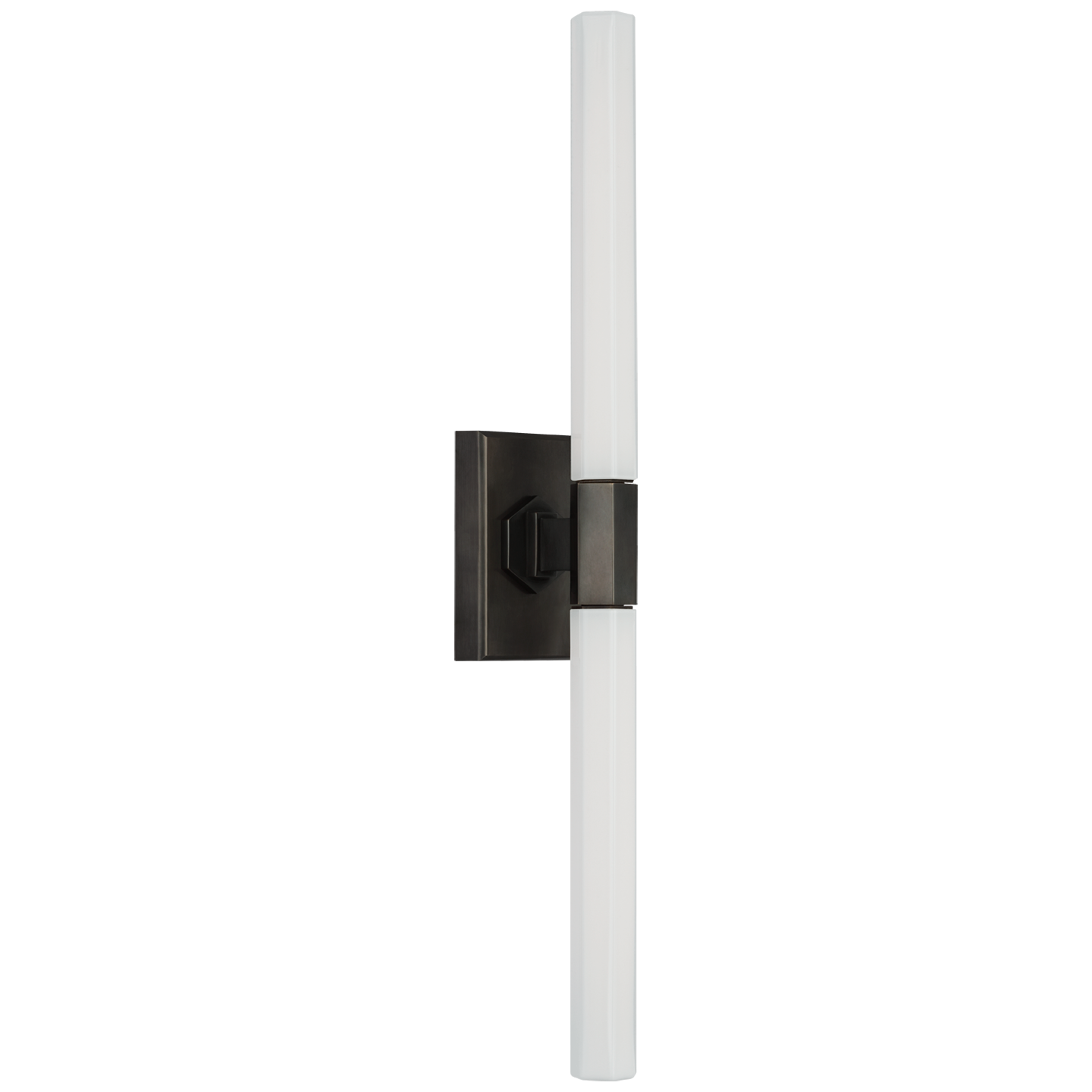 Hawthorne 20" Double Bath Light in Bronze with White Glass