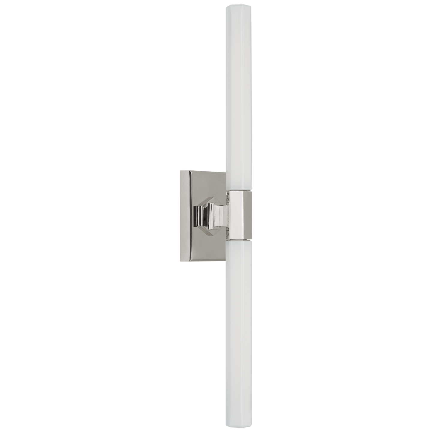 Hawthorne 20" Double Bath Light in Polished Nickel with White Glass