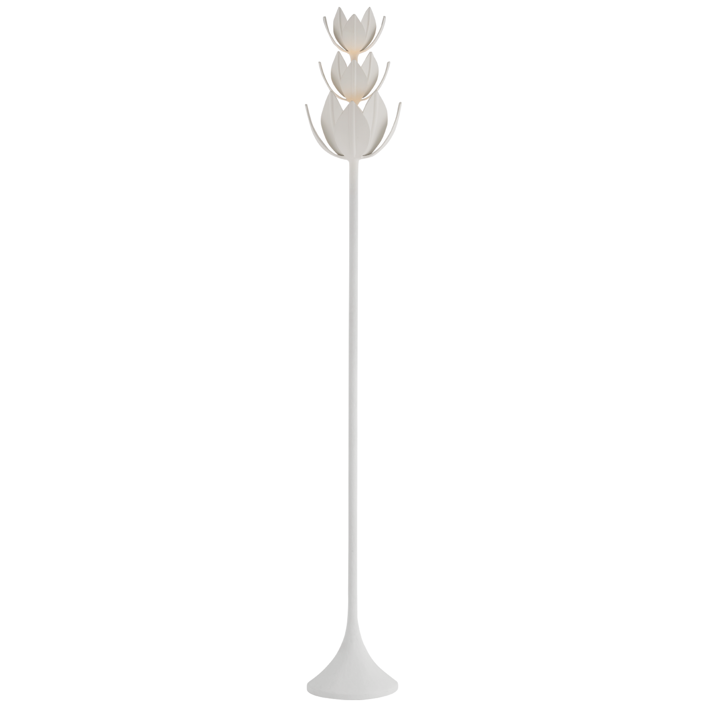 Alberto 70" Floor Torchiere in Plaster White