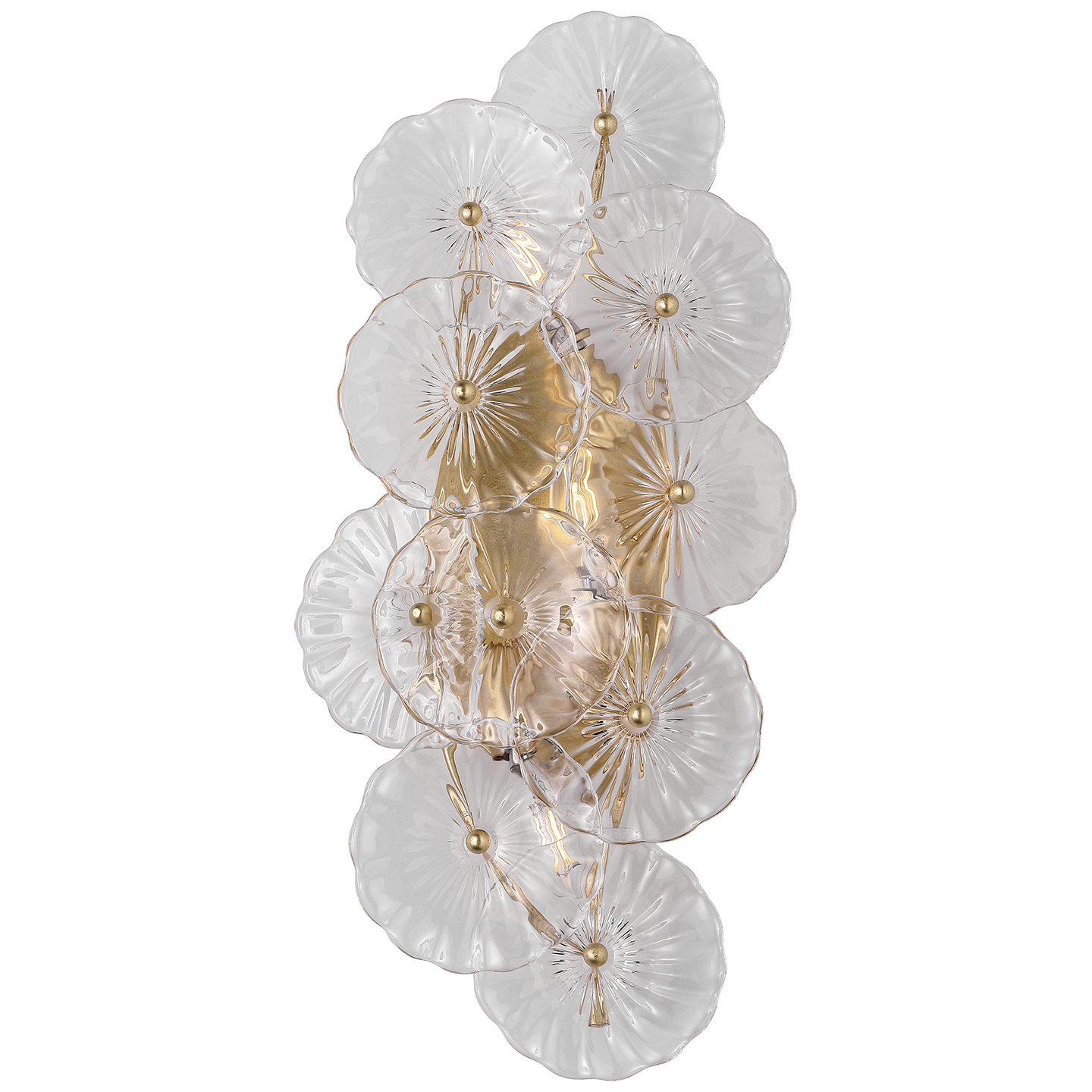 Gianna 21" Layered Sconce in Gild with Clear Glass