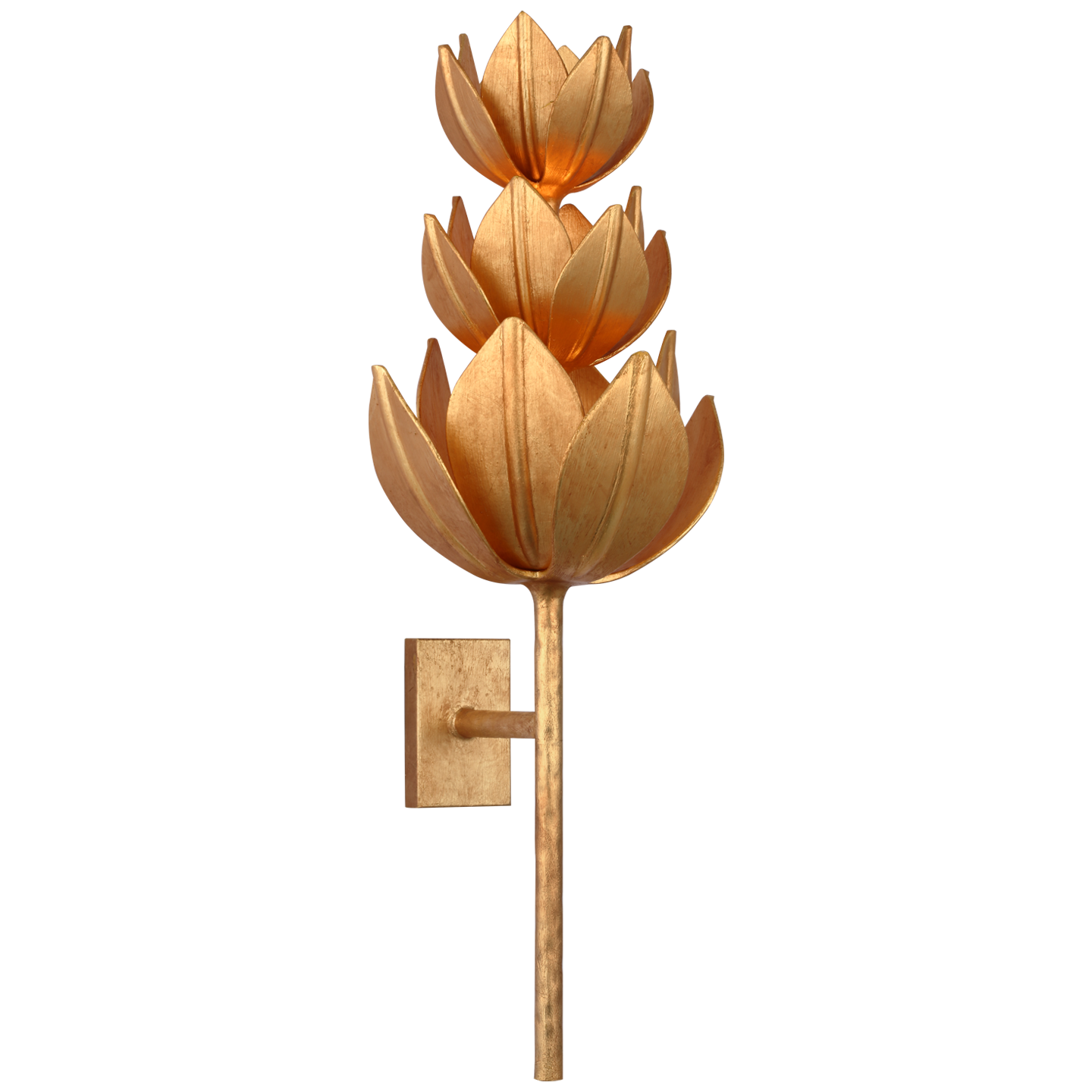 Alberto Extra Large Three Tier Sconce in Antique Gold Leaf