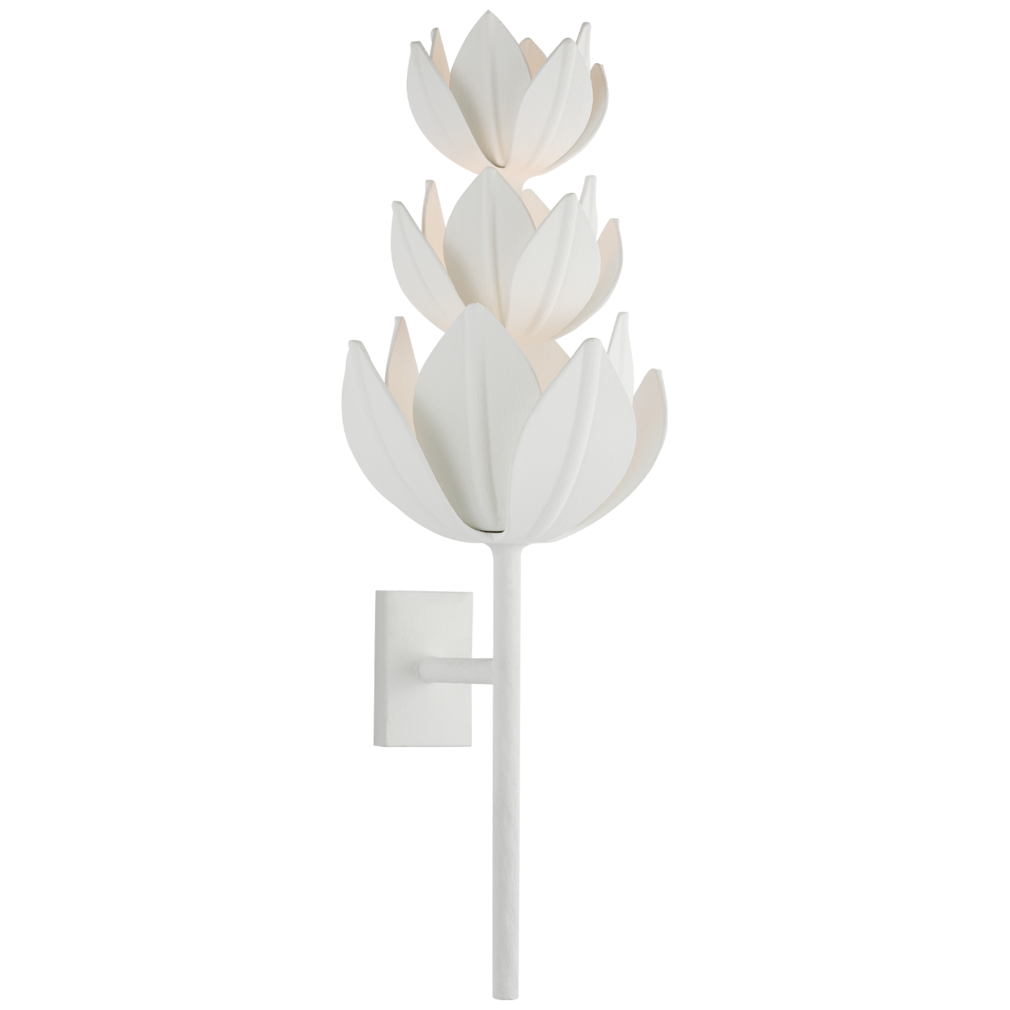 Alberto Extra Large Three Tier Sconce in Plaster White
