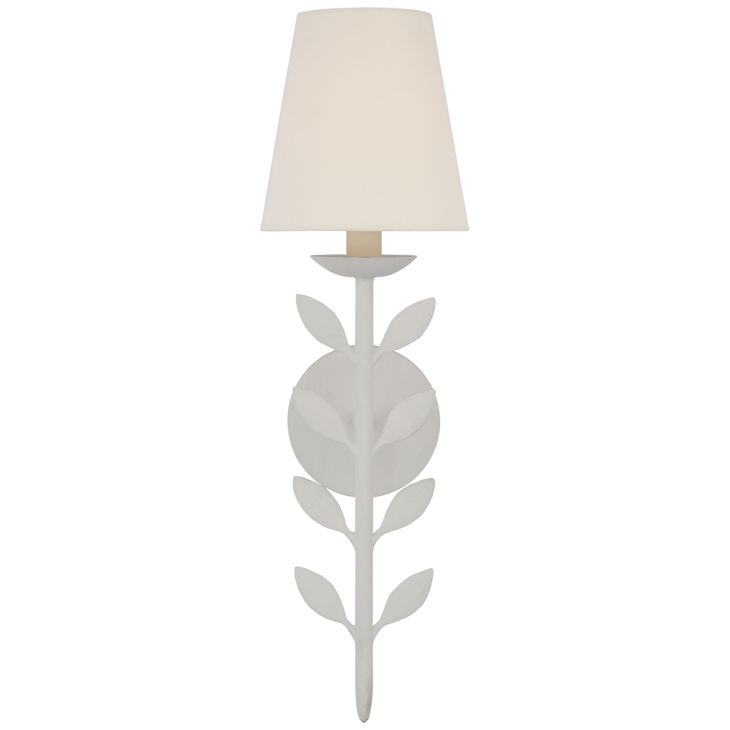 Avery 20" Sconce Plaster White with Linen Shade