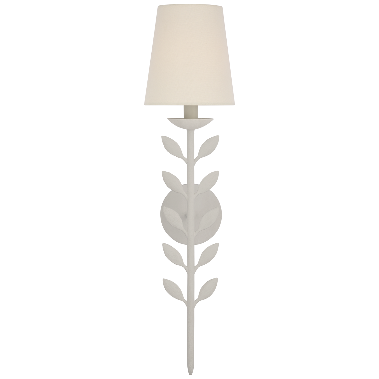 Avery 26" Sconce Plaster White with Linen Shade