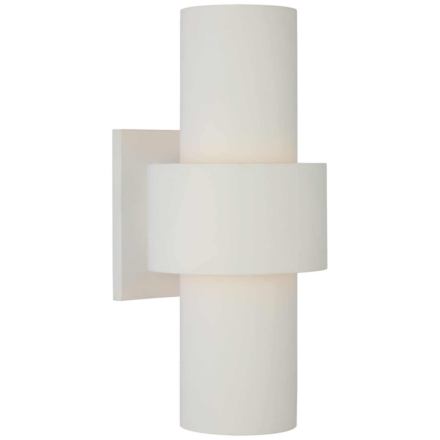 Chalmette Medium Layered Sconce in Plaster White
