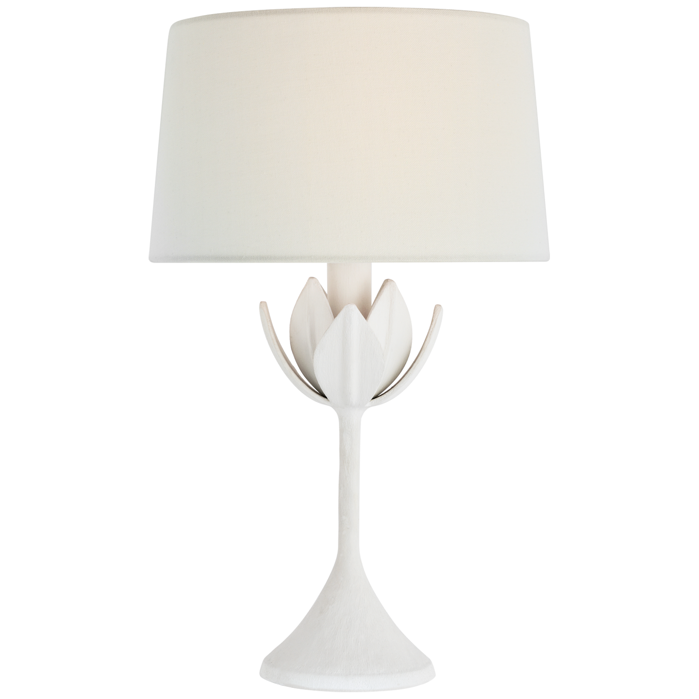 Alberto 17" Cordless Accent Lamp in Plaster White with Linen Shade
