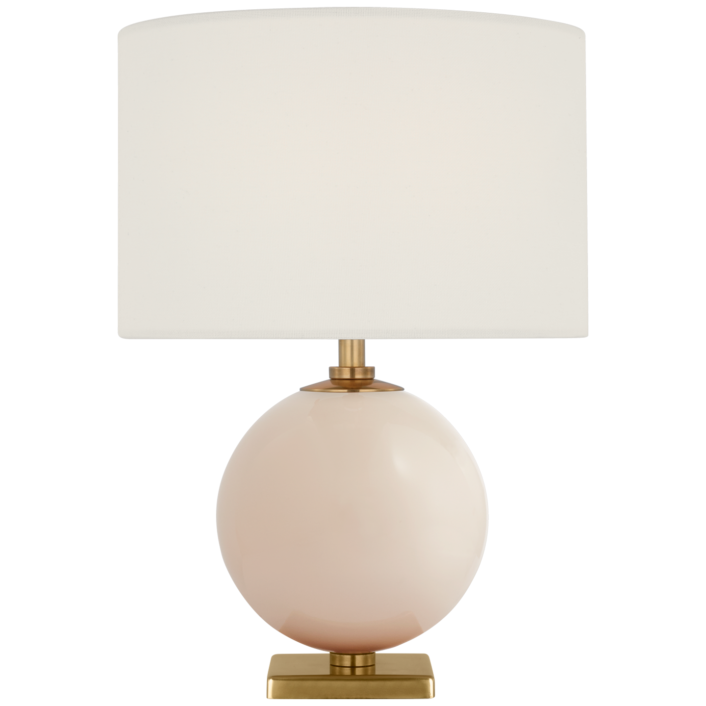 Elsie 12" Cordless Accent Lamp in Blush with Linen Shade