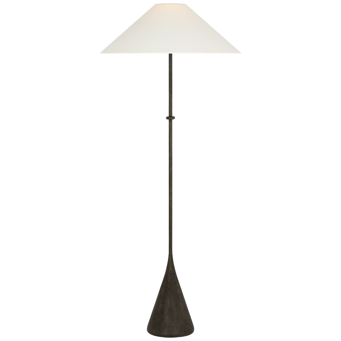 Zealous 62" Floor Lamp in Garden Bronze with Linen Shade